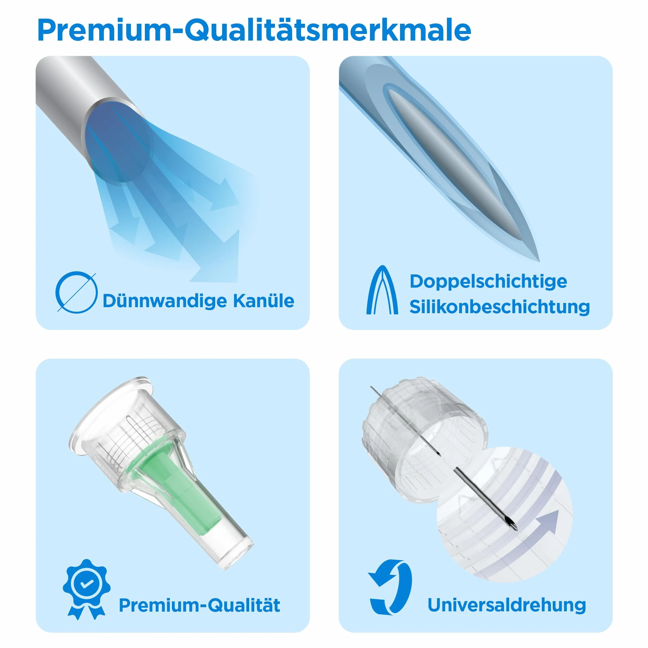 FORA Komfortowe igły do insuliny (32G, 4 mm) – uniwersalne zastosowanie, opakowanie 100 sztuk