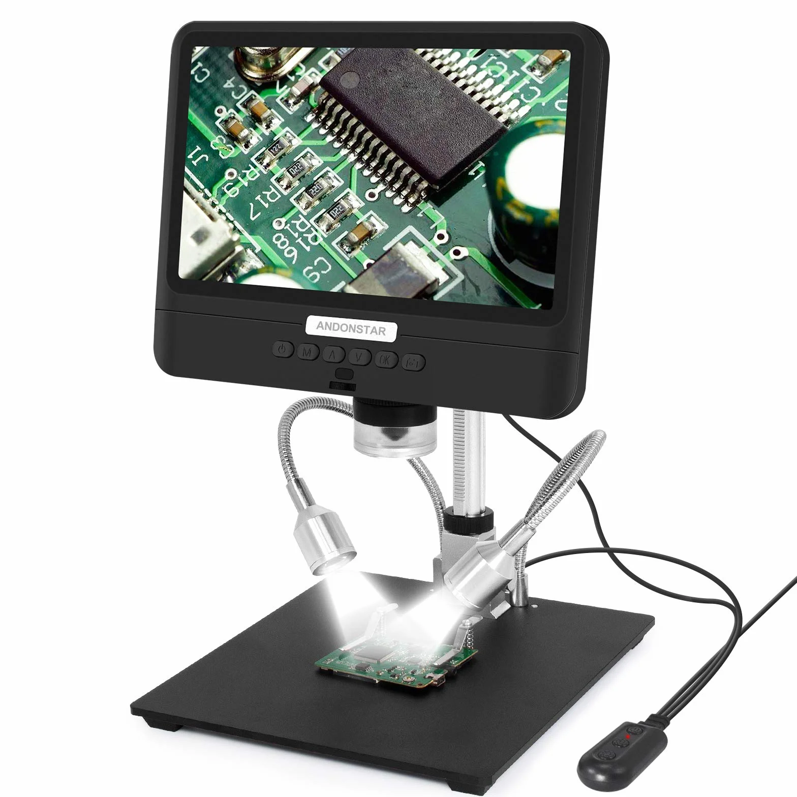 Andonstar AD208 mikroskop monetowy z 8,5-calowym ekranem 260X LCD Lab ręczny mikroskopy cyfrowe USB do naprawy PCB kolekcja monet lutowniczych