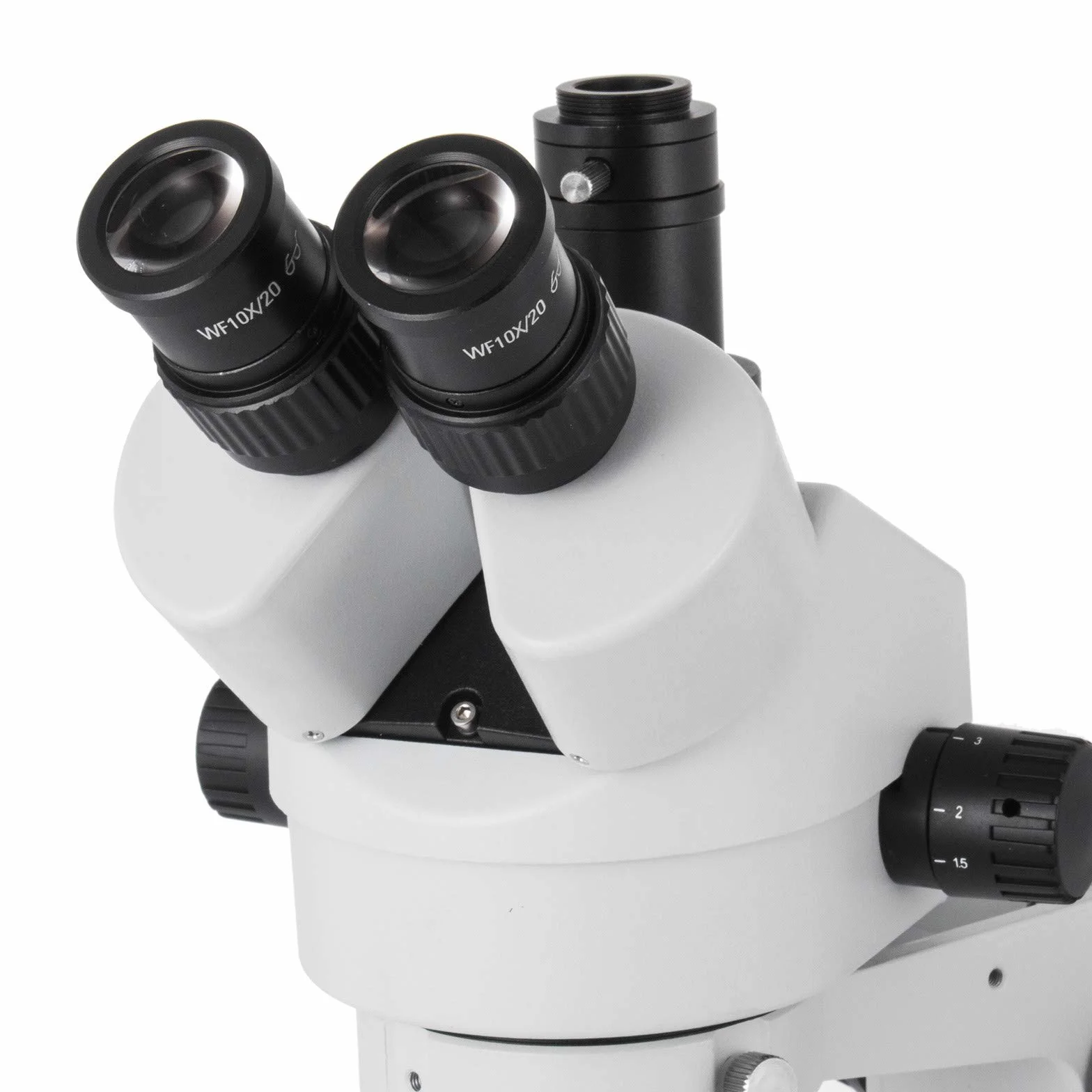 VEVOR Mikroskop stereofoniczny 3,5X-90X Simul Focal trójokularowy zoom 360 stopni obrotowy trójokularowy stereo, mikroskop, podwójne ramię, laboratoryjne, mikroskop, wideo