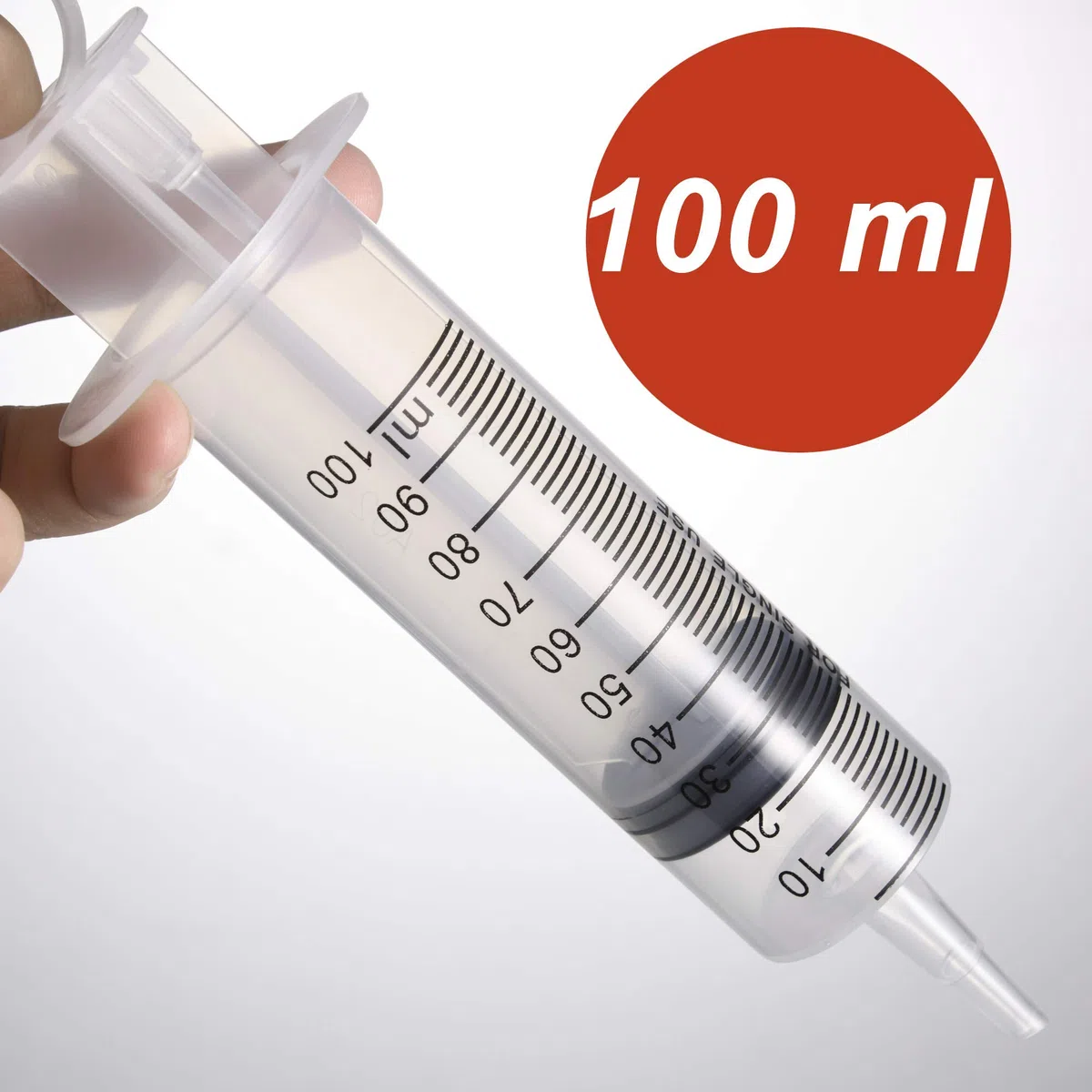 2 duże strzykawki (100 ml), plastikowe ogrodowe strzykawki przemysłowe do laboratoriów naukowych, pomiar, podlewanie, uzupełnianie, filtracja, wiele zastosowań, większy wybór rozmiaru: 150 ml