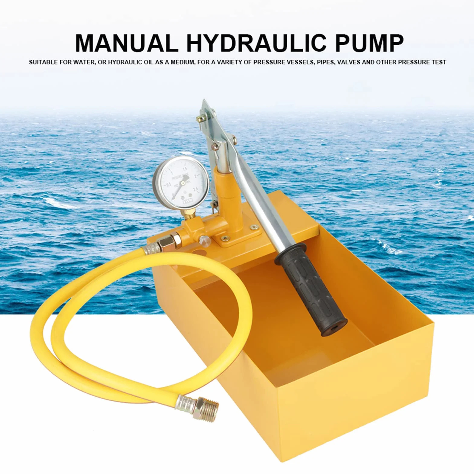 2.5Mpa 25KG Ręczny Test Ciśnienia Wody Hydraulicznej Pompa Tester Rurociągu Narzędzie Tester Ciśnienia Gaźnika Mrisata
