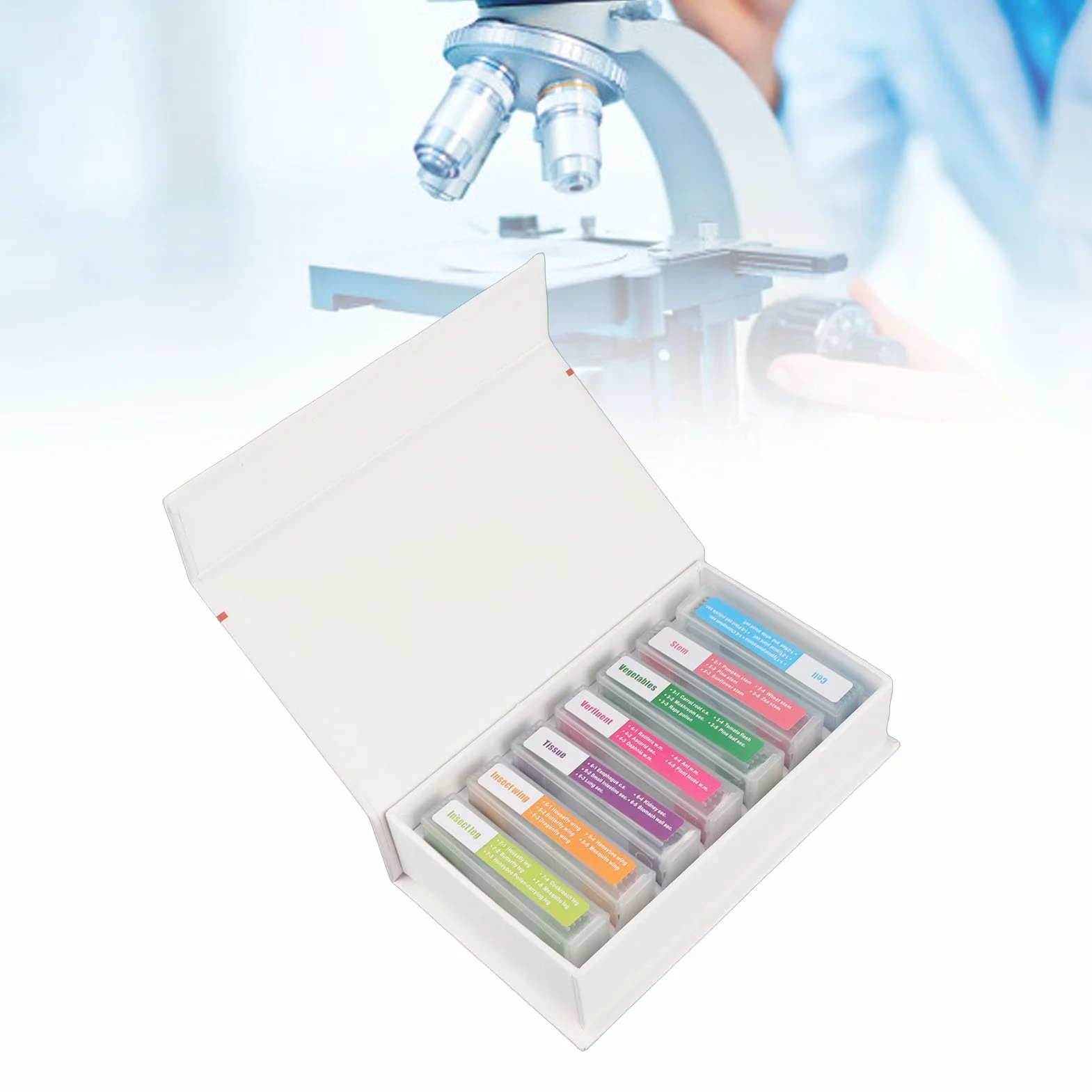 35 sztuk przygotowany zestaw mikroskopowy slajdów ze szkła biologicznego przygotowane mikroskopowe slajdy laboratoryjne zestaw do podstawowej edukacji biologicznej