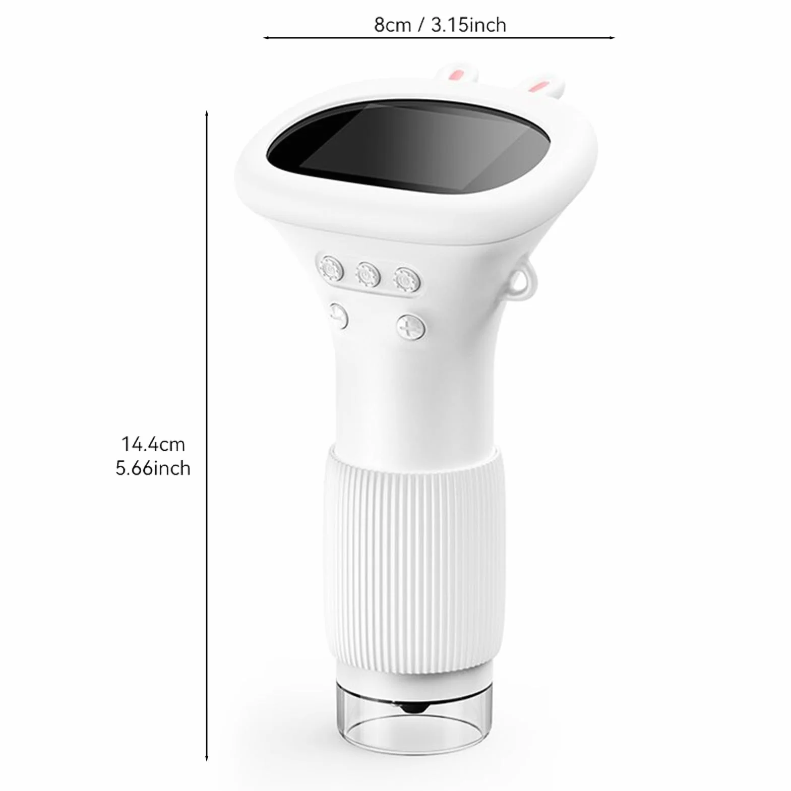 Przenośny Mikroskop Cyfrowy, Mikroskop Ręczny 1000X z 8 Regulowanymi Diodami LED, Ekran IPS o Przekątnej 2,0 Cala, Obrazowanie HD w Czasie Rzeczywistym, do Nauki (WHITE)