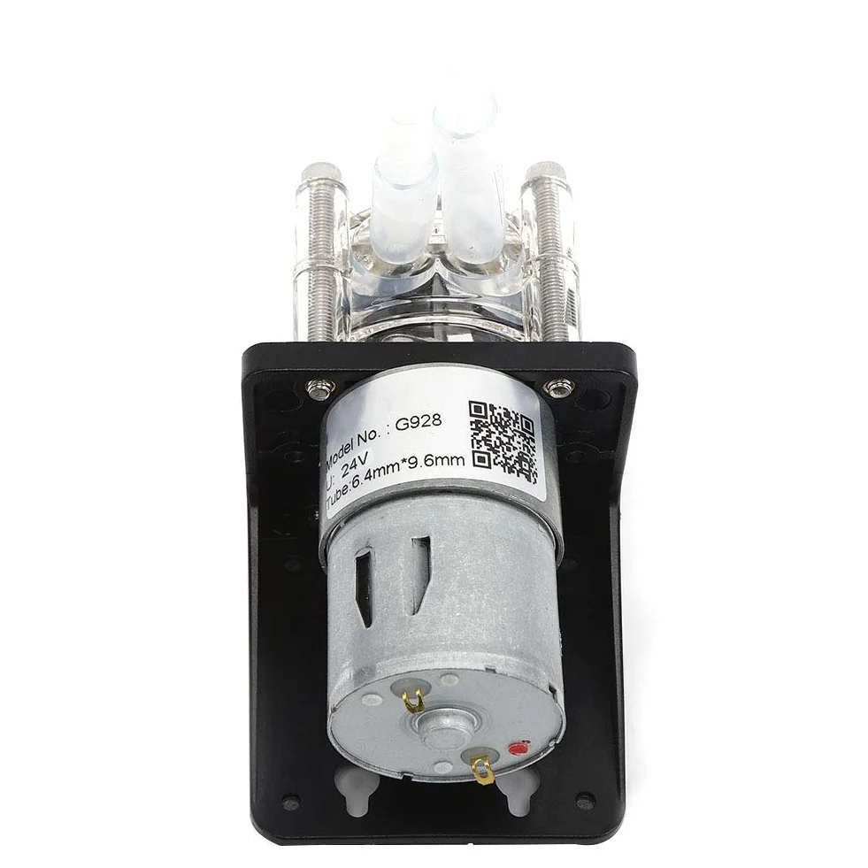 Pompa Perystaltyczna, Pompa Perystaltyczna DC o Dużym Przepływie Szczotkowana Pompa Motoreduktorowa z przezroczystą głowicą PC 500 Ml/Min (12 V), Akcesoria do Pomp Powietrza do (24 V)