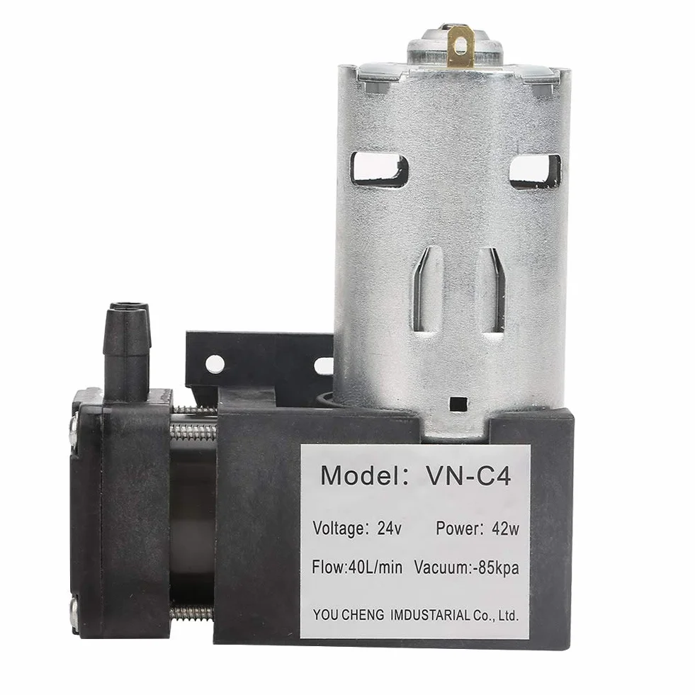 DC24V 42W Mini pompa próżniowa do oleju, przepływ 85kPa, 40l/min, mała pompa próżniowa do gazowego powietrza VN-C4