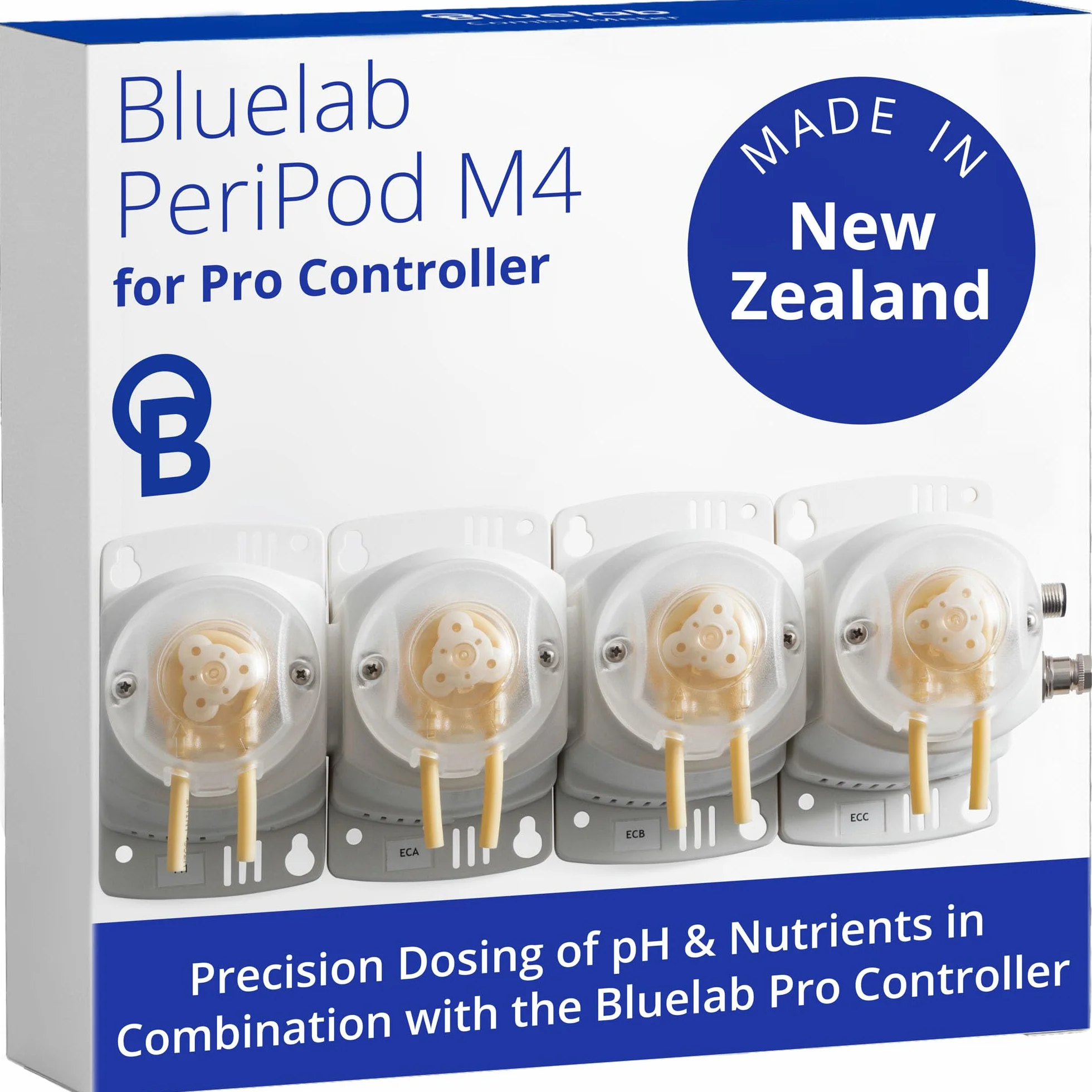 Bluelab PERIPODM4 Peripod M4 Pro, dokładne dozowanie pH i składników odżywczych, 4 pompy przy 120 ml/min na pompkę (tylko pompki)