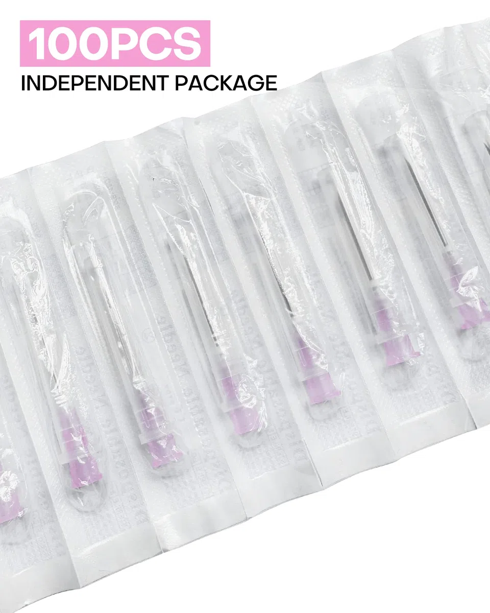 100 Pcs 18G 1 Inch Disposable Needle , Luer Lock Individual Package Of Injection Syringe Accessories, Dispensing Lab Tools, Suitable For Refilling Liquid, Inks,Plant And IndustryF