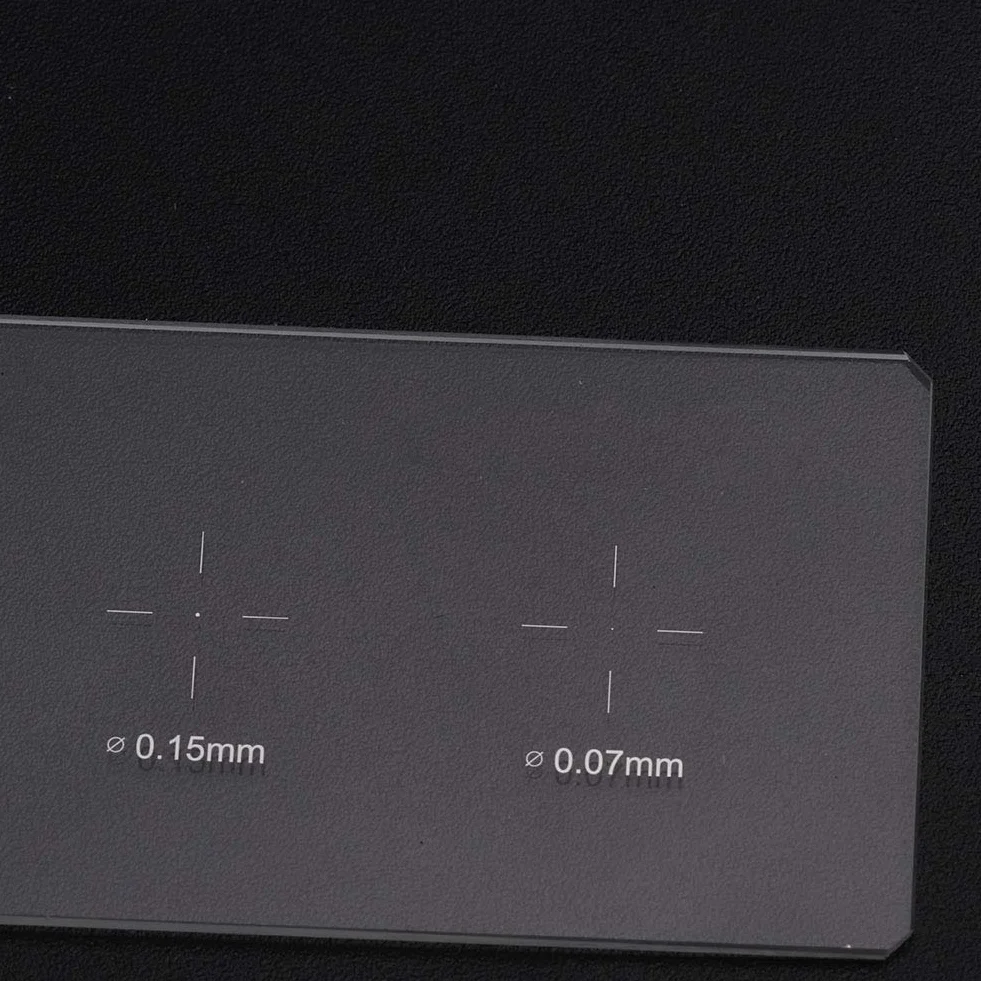 Mikrometr obiektywowy mikrometr kalibracyjny mikrometr ze stolikiem szklanym DIV 0,01 mm mikrometr stolikowy