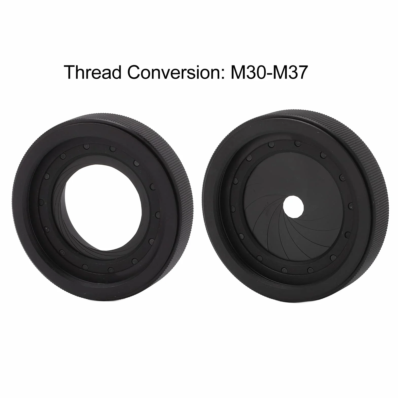 Regulowana przesłona przysłony, pierścień adaptera modułu obiektywu kamery M30 do M37 do optyki PSV14, adapter przysłony mikroskopu 1,5-26 mm, optyczna przesłona obiektywu
