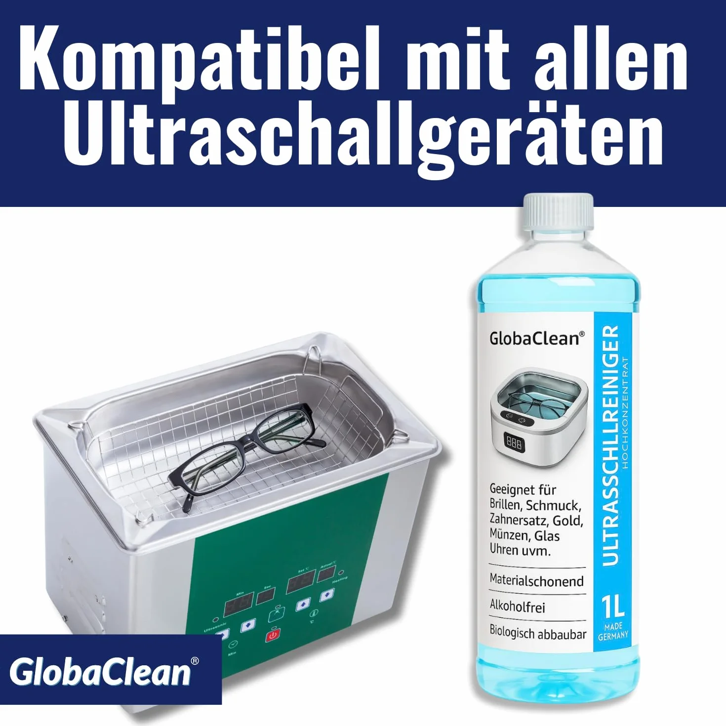 Ultrasonic Cleaner koncentrat 1 l – ultradźwiękowy środek czyszczący do okularów, biżuterii, protez, warsztatu