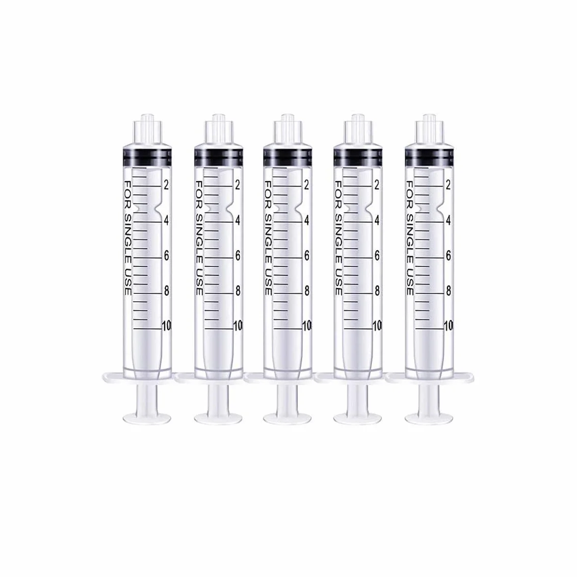 5 sztuk strzykawek Luer Lock 10 ml, plastikowe strzykawki 10 ml z końcówką Luer Lock bez igły do laboratorium naukowego