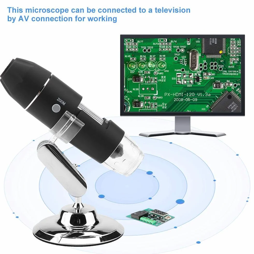 Mikroskop cyfrowy USB, elektroniczny mikroskop ręczny mikroskop kamera HD powiększenie 1600X endoskop