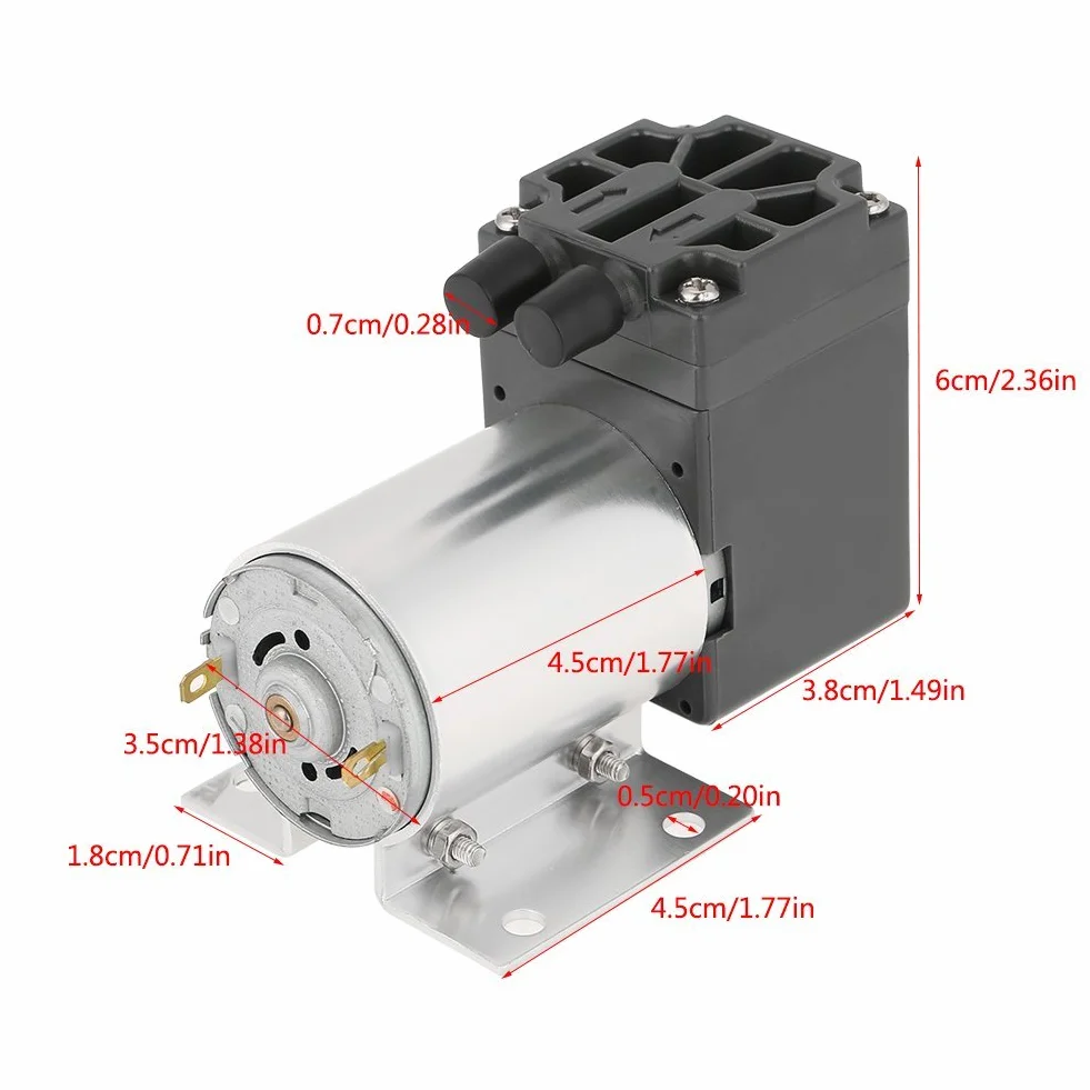 Pompaggio di spirazione a pressione negativa con pompa a vuoto DC 12 V 5 l/min 120 kpa con supporto 500mA (DC 12 V 5 l/min)