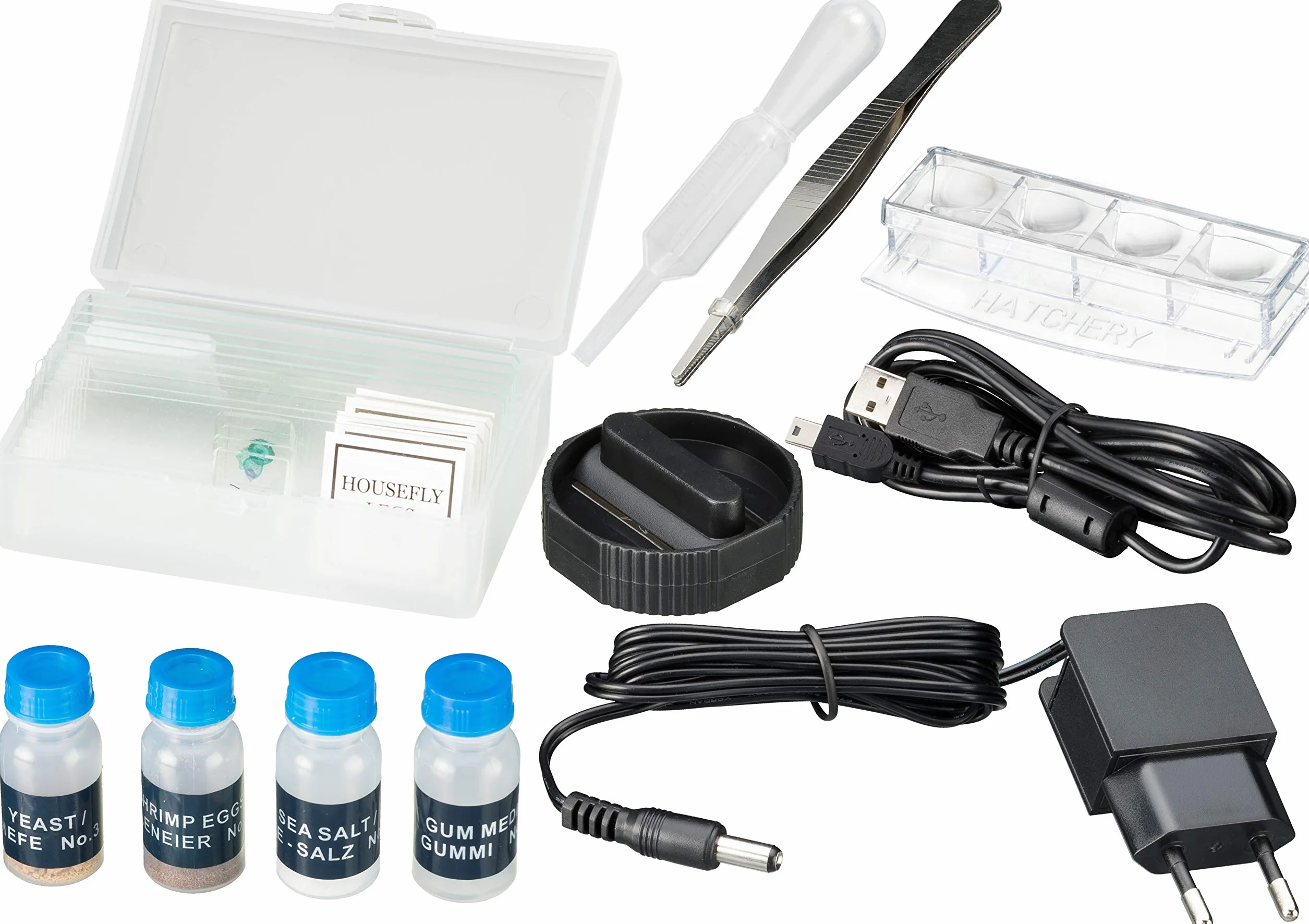 Bresser mikroskop LCD 50x-500x, (2000x cyfrowy), czujnik 5-megapikselowy i 8,9 cm (3,5"), w zestawie stolik krzyżowy do regulacji obiektu, złącze kart SD i liczne akcesoria