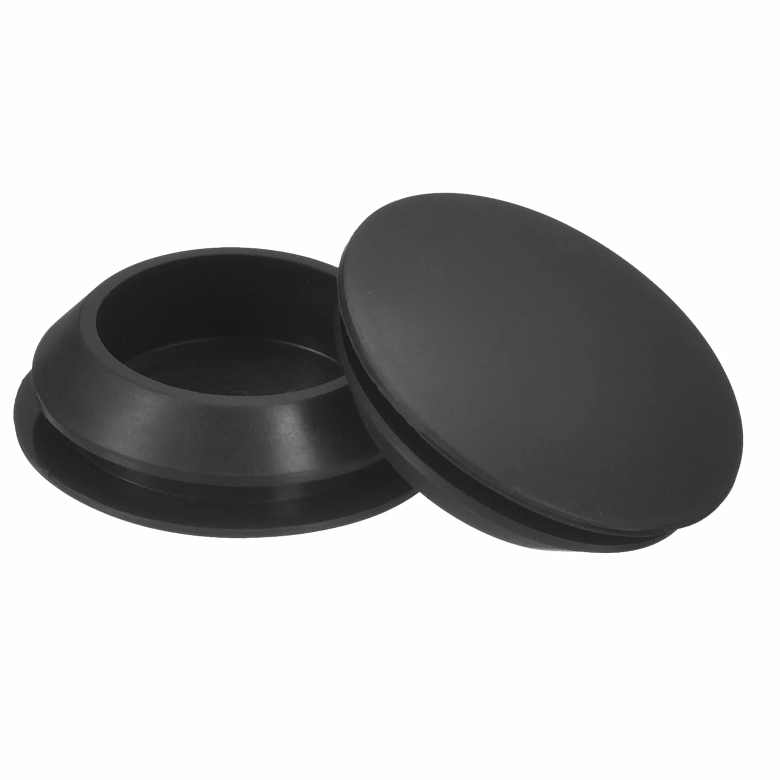 QUARKZMAN 3 sztuki zatyczek, gumowych i silikonowych, okrągłych do otworów 40 mm, wodoszczelne do rur metalowych, nakładki do mebli, czarne