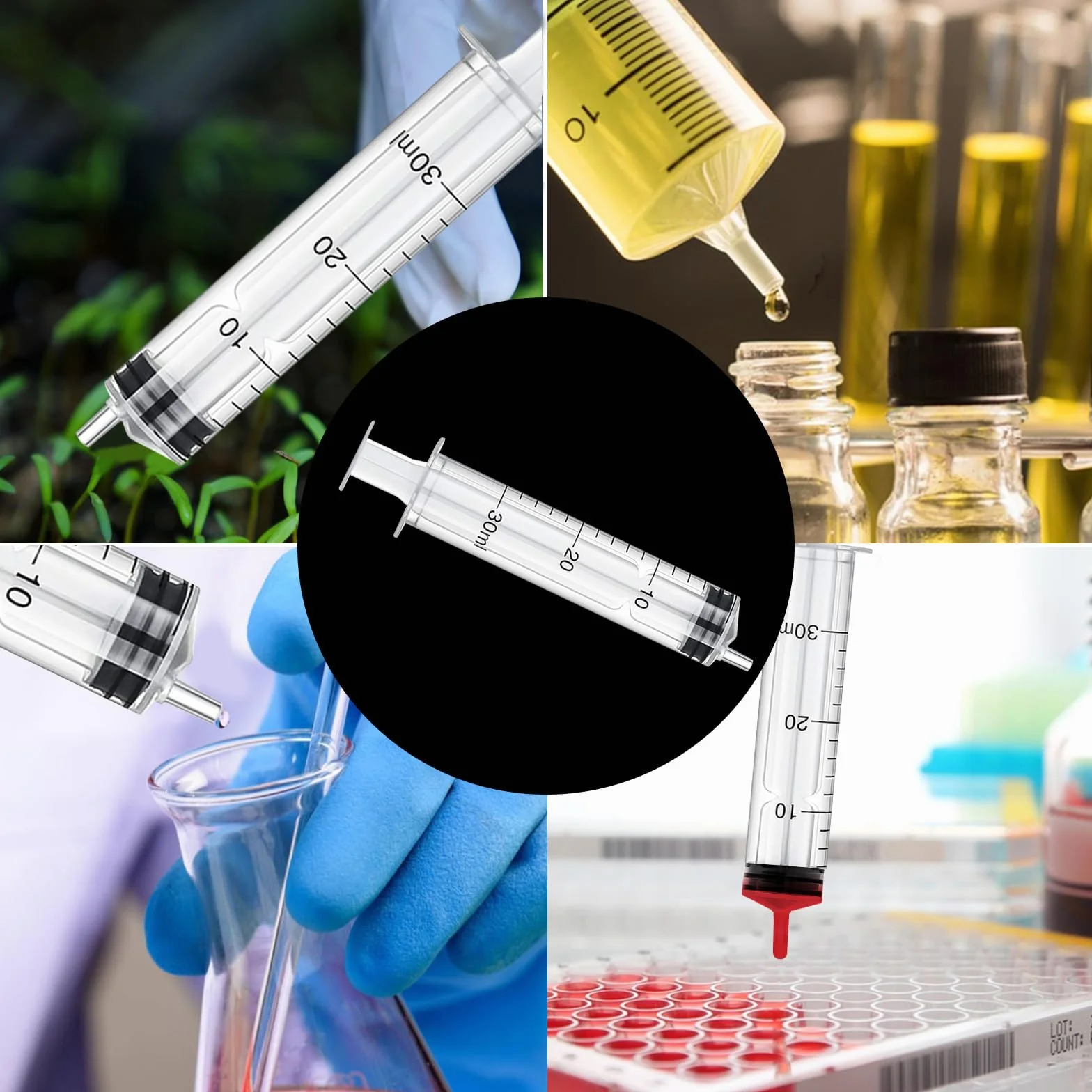10 sztuk strzykawek po 30 ml, sterylne strzykawki z plastikową pokrywą, strzykawki z tworzywa sztucznego do oleju hamulcowego, wielokrotnego użytku, do karmienia małych zwierząt domowych, oleju
