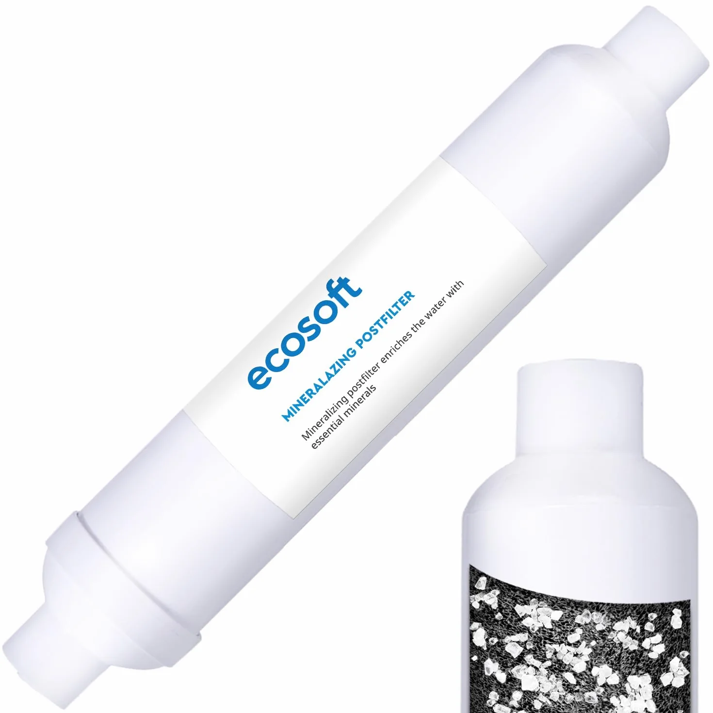 Ecosoft - Filtr mineralizacyjny - Wzbogaca wodę o niezbędne minerały - Kompatybilny z systemami odwróconej osmozy - Łatwa instalacja pod zlewem