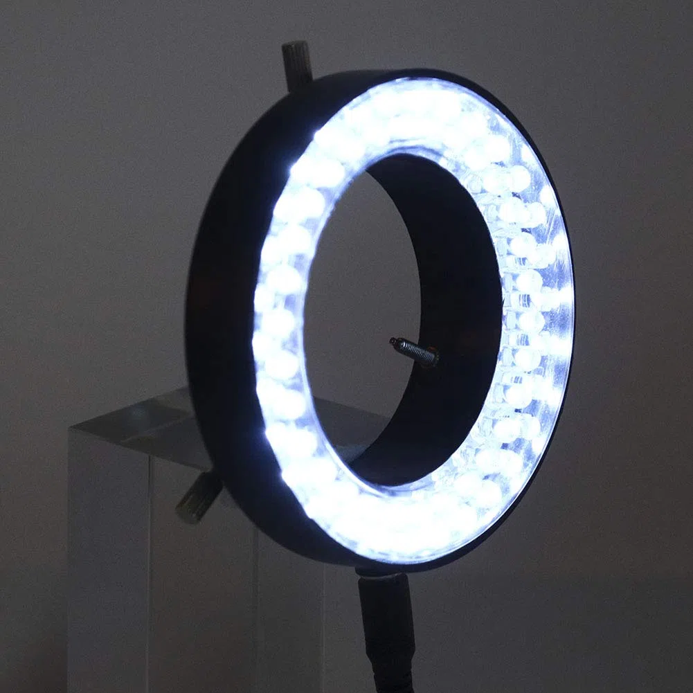 Przenośna wykwintna lampa pierścieniowa, mikroskop pierścieniowy LED do stereoskopów i kamer + lampa do naprawy biżuterii o doskonałej jasności (EU220V)