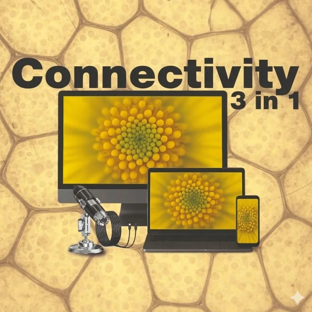 Cyfrowy mikroskop 1600X. Mikroskop elektroniczny USB 3 w 1. Ręczna cyfrowa lupa kompatybilna z komputerami z systemem Android i tabletami. Idealny do obserwacji biologicznej, kontroli przemysłowej i
