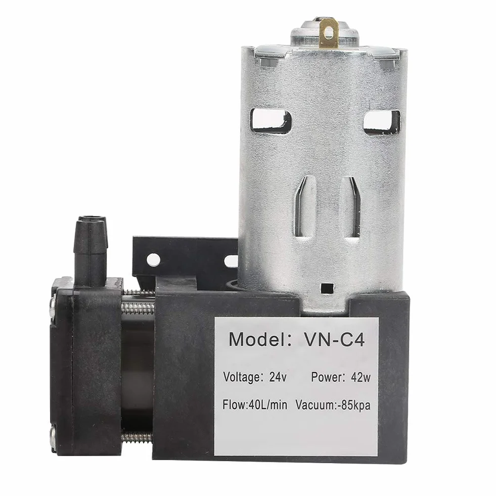 Mini pompa próżniowa -85 kPa, DC24 V VN-C4 40 l/min Mała bezolejowa pompa próżniowa do gazu, powietrza, urządzeń dezynfekcyjnych, urządzeń automatyki adsorpcji próżniowej