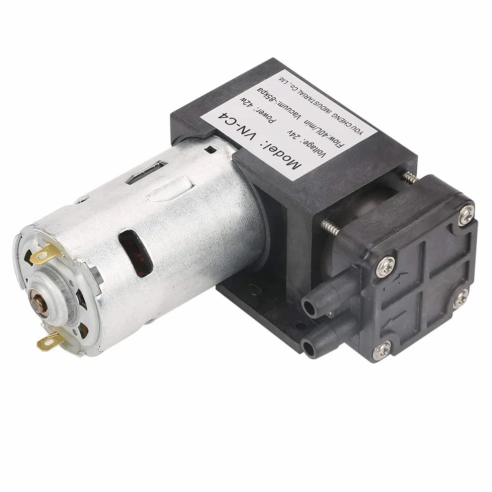DC24V 42W Mini pompa próżniowa do oleju, przepływ 85kPa, 40l/min, mała pompa próżniowa do gazowego powietrza VN-C4