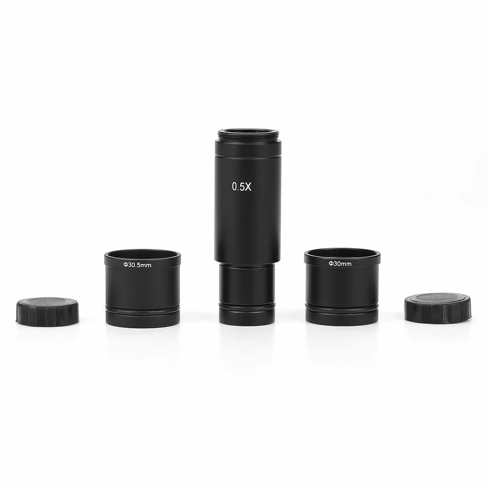 Adapter mikroskopu, 0,5x C-mount 30/30,5mm Adapter do mikroskopu Okular kamery CCD, adapter obiektywu