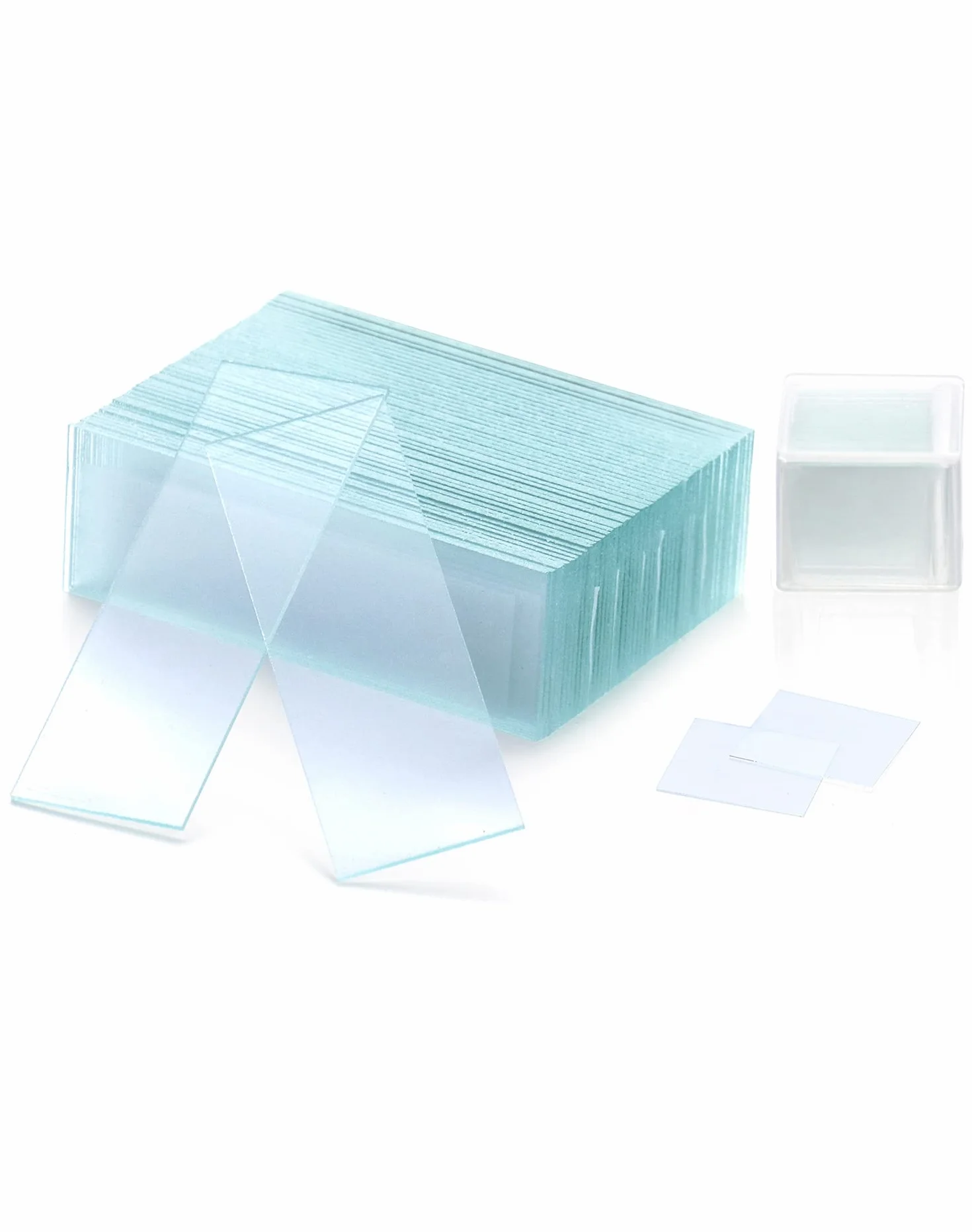 QWORK® 50 szkiełek 76x26mm i 100 szkiełek nakrywkowych 18x18mm, oszronione krawędzie