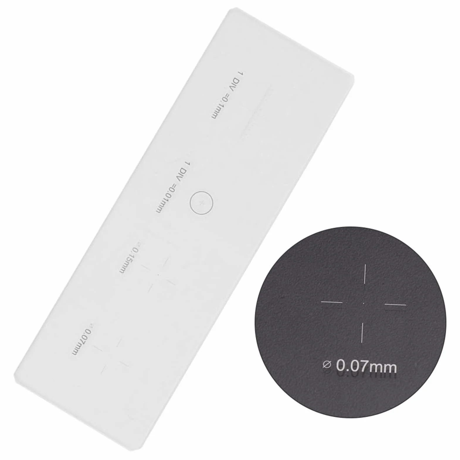 Obiektyw Mikroskopu Szkiełko do Kalibracji Mikrometru Szkło 0,01 Mm, do Mikroskopów, Szkło Optyczne, Przezroczyste, 76 * 26 Mm, 1 * Szkiełko do Kalibracji Mikrometru