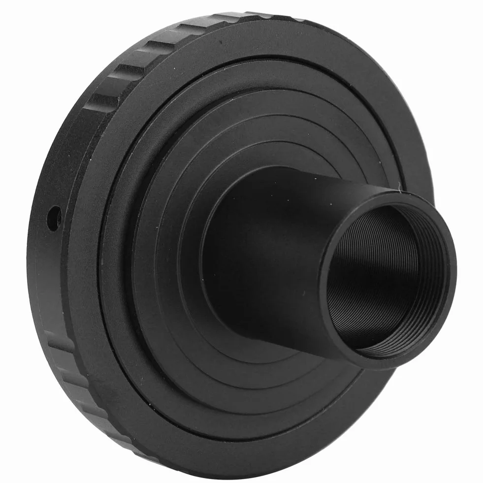 Pierścień adaptera okularu mikroskopu Qiilu, metalowy pierścień adaptera 23.2mm okular mikroskopu z mocowaniem T do mocowania lustrzanka