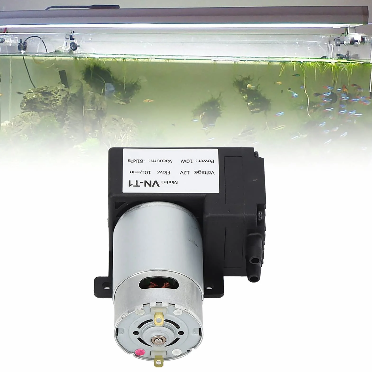 Przemysłowa Pompa Próżniowa, Plastikowa, Napęd Elektryczny DC 12V