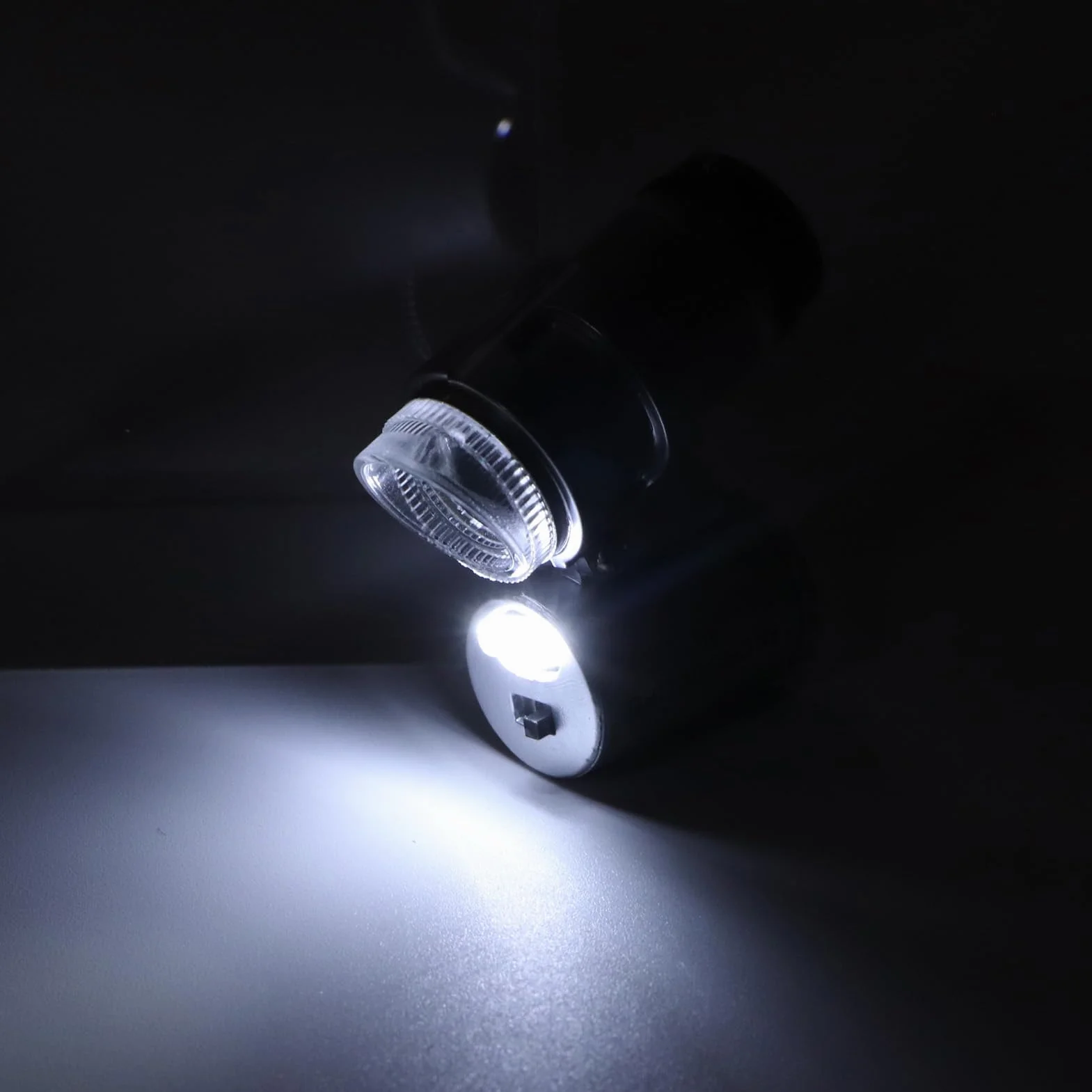 45 x mini mikroskop kieszonkowy, regulowany, przenośny mikroskop USB, szkło powiększające z 2 diodami LED, do biżuterii, antyków, studentów, dorosłych, obserwacji mikrobiologicznej, badania