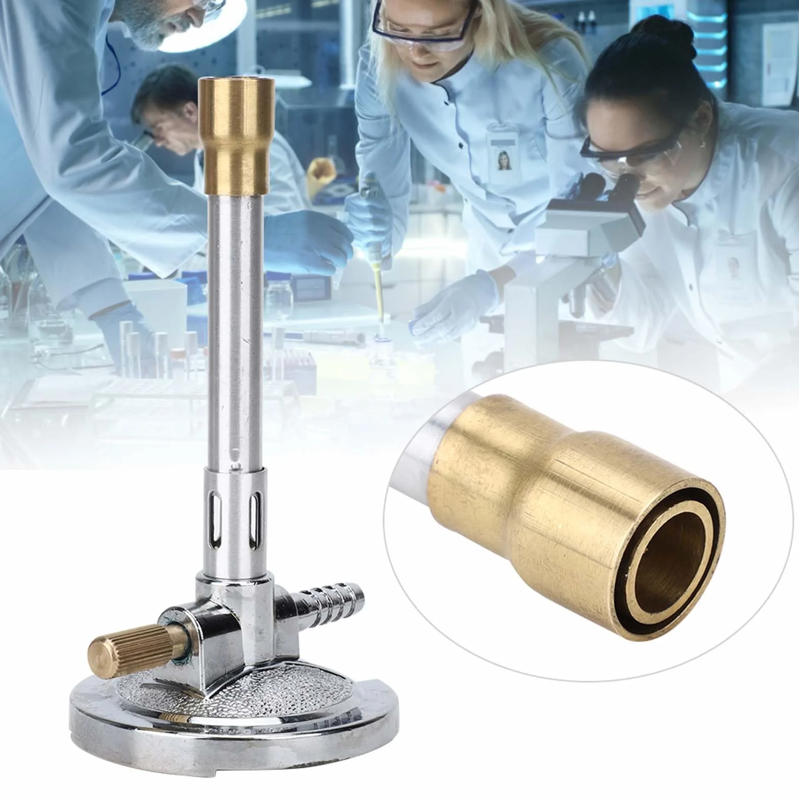 Palnik Bunsena z Regulacj? Powietrza i Gazu, Laboratoryjny, do Propanu, ze Stabilizatorem P?omienia, Sprz?t Grzewczy