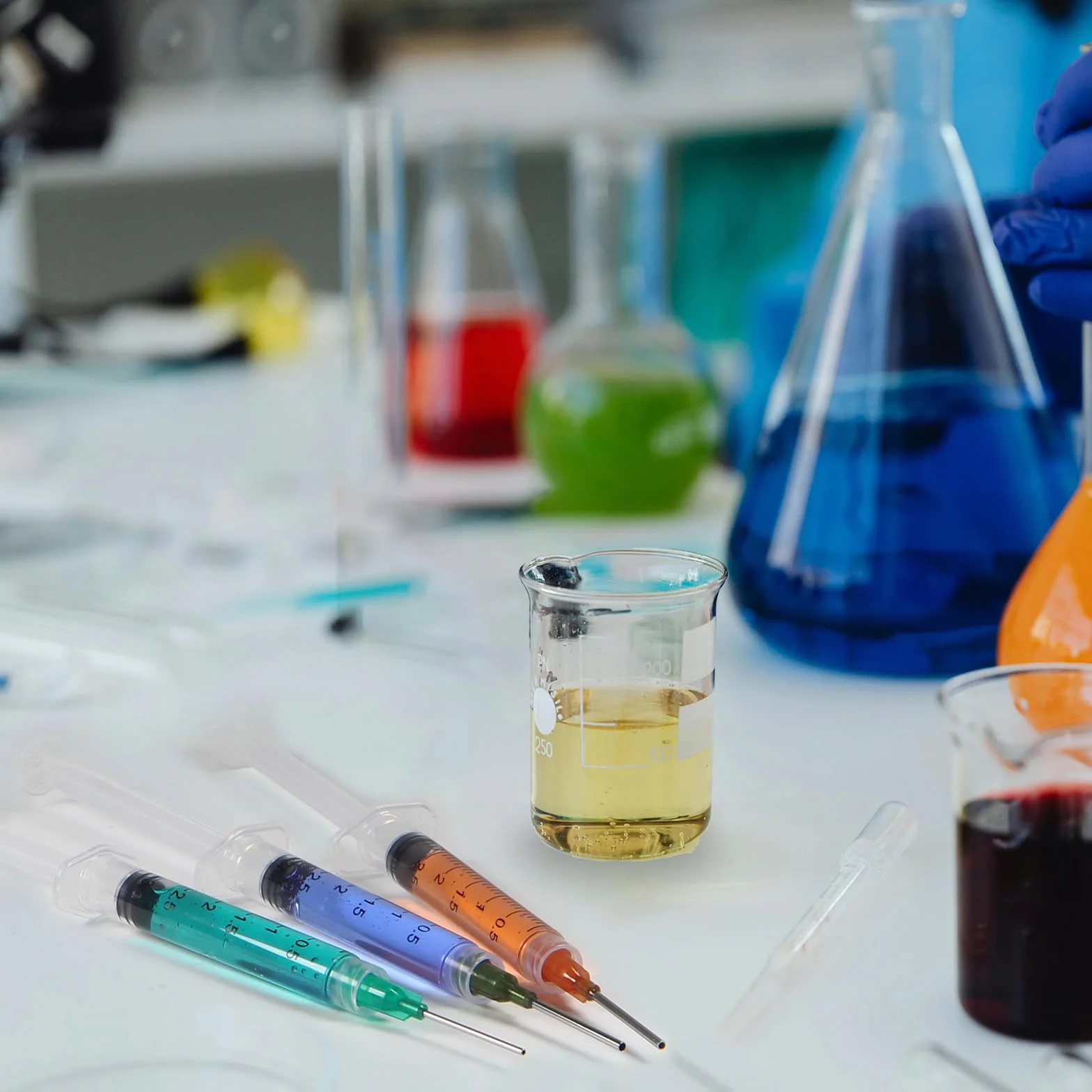 Strzykawka z tępą końcówką igły, 3 ml, 24 sztuki, plastikowa strzykawka z tępą końcówką, jednorazowe strzykawki z igłą, rozmiary do laboratorium, zastosowań przemysłowych