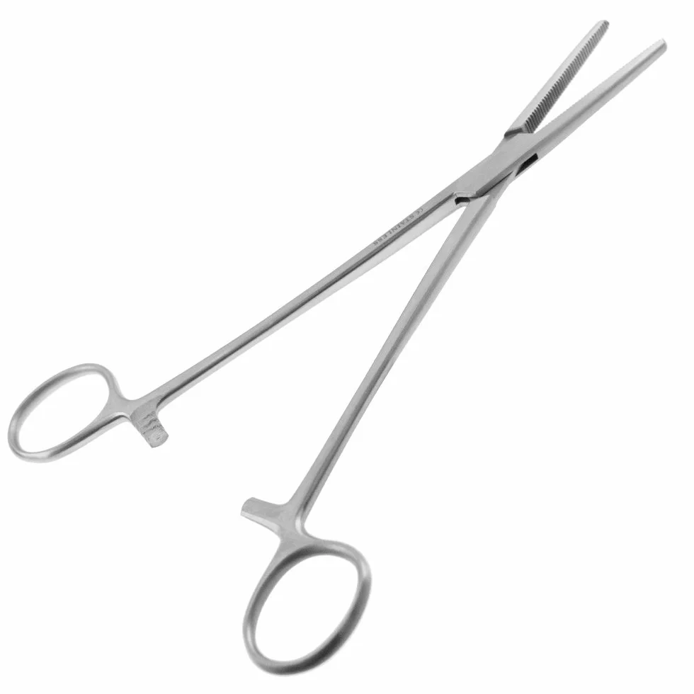 May - Zacisk z prostym końcem - długość: 20 cm - stal nierdzewna