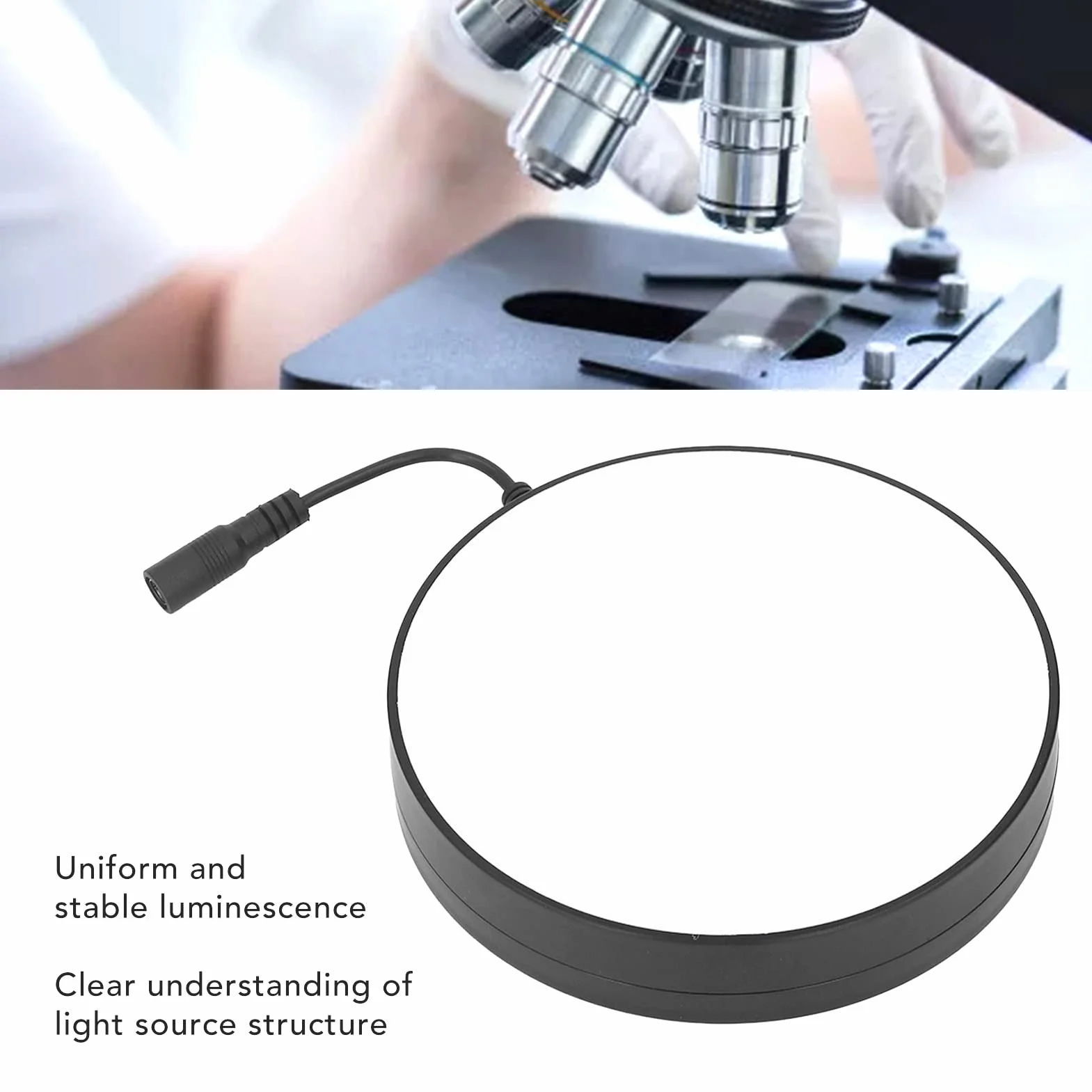 Mikroskop LED Light AC 0~250V Uniwersalne źródło światła Pierścień Stojak Światło Mikroskop Źródło światła do Laboratoryjnego Mikroskopu Stereo