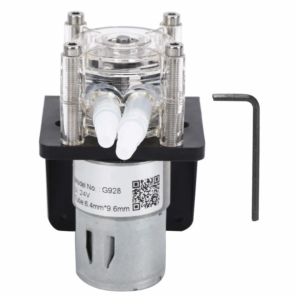 Pompa Perystaltyczna, Pompa Perystaltyczna DC o Dużym Przepływie Szczotkowana Pompa Motoreduktorowa z przezroczystą głowicą PC 500 Ml/Min (12 V), Akcesoria do Pomp Powietrza do (24 V)