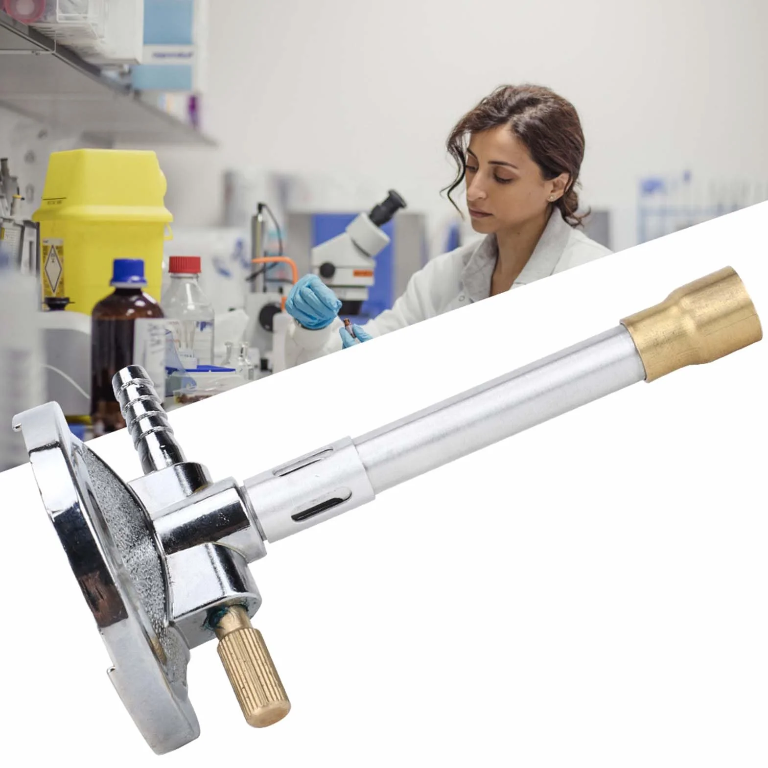 Palnik Bunsena z Regulacj? Powietrza i Gazu, Laboratoryjny, do Propanu, ze Stabilizatorem P?omienia, Sprz?t Grzewczy