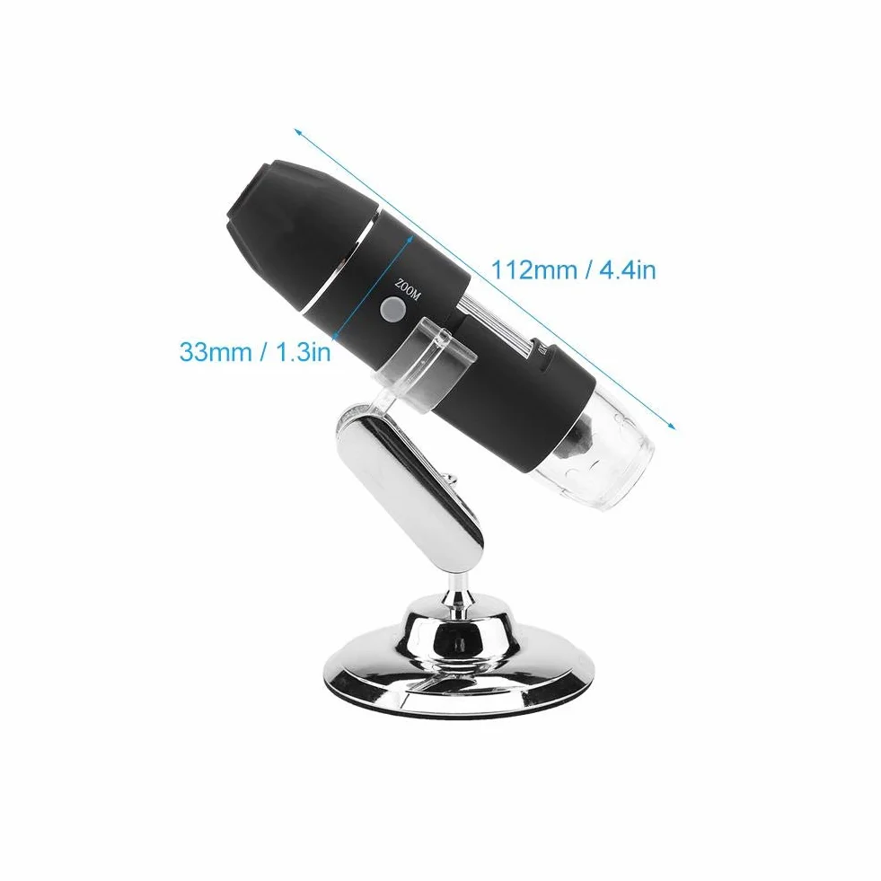 Mikroskop cyfrowy USB, elektroniczny mikroskop ręczny mikroskop kamera HD powiększenie 1600X endoskop
