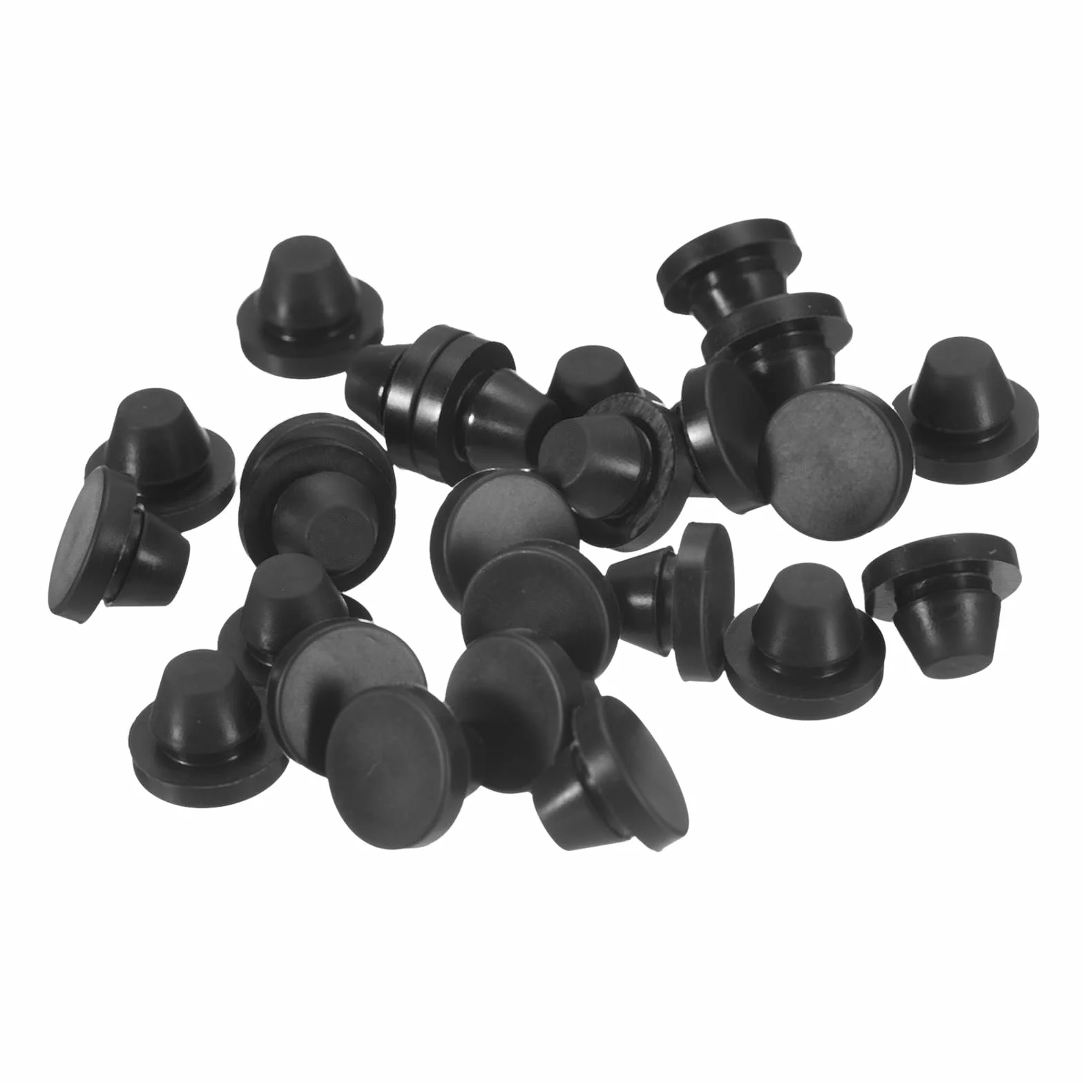 QUARKZMAN 25 sztuk silikonowych zaślepek, gumowych okrągłych zaślepek do otworu 8-8,5 mm, wodoodporne zaślepki otworów, metalowe zaślepki do rur, zaślepki na końcówki mebli, kolor czarny