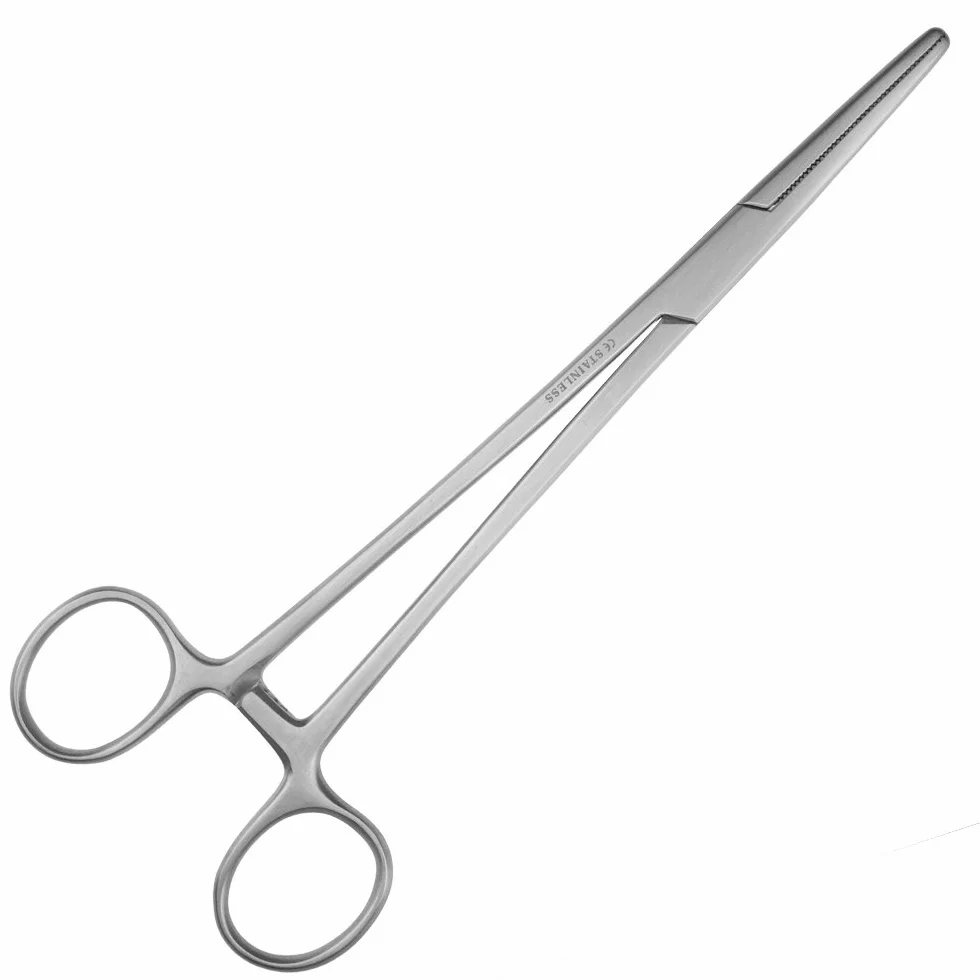 May - Zacisk z prostym końcem - długość: 20 cm - stal nierdzewna