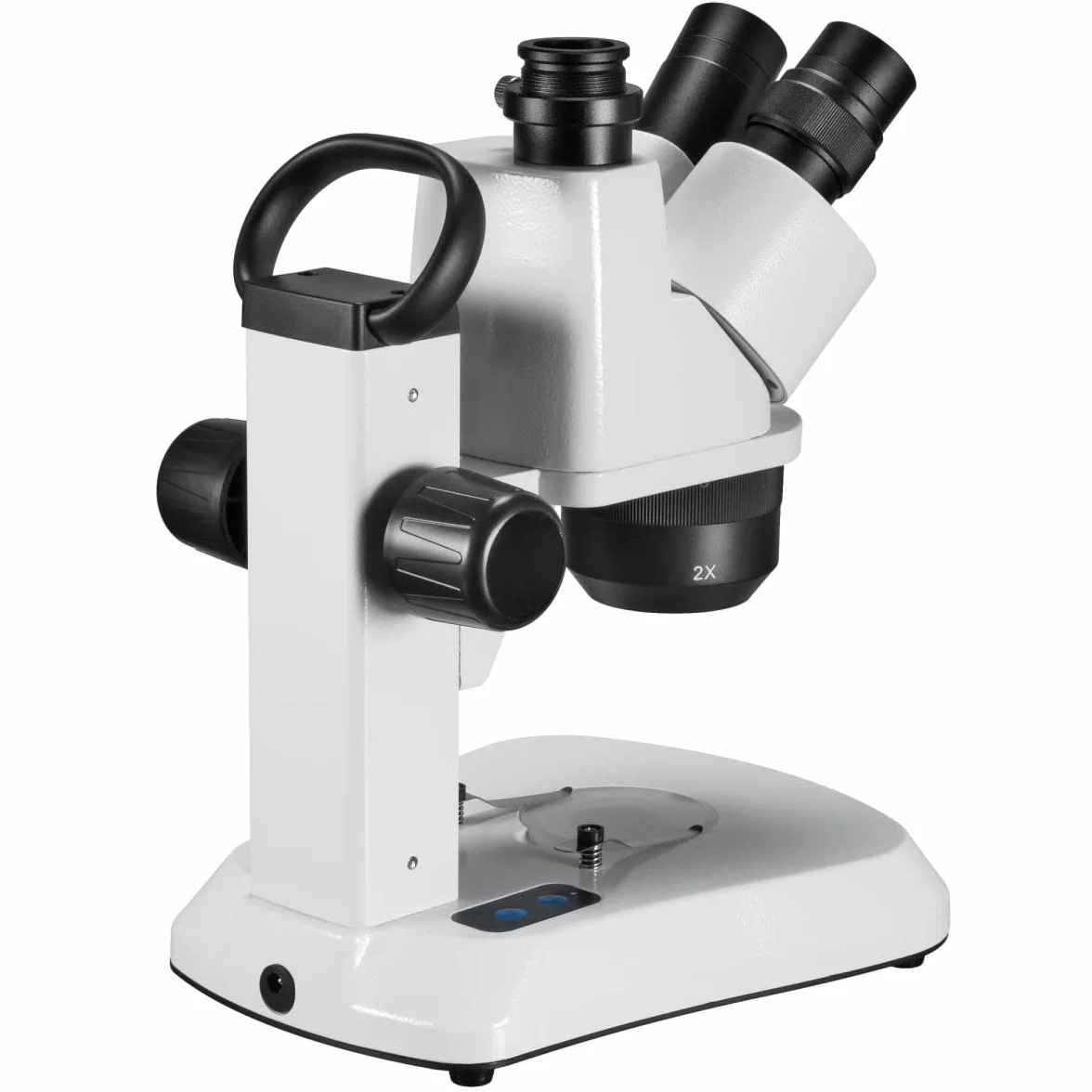Bresser Trójokularowy stereomikroskop Analyth STR Trino 10 x – 40 x z osobno ściemnianym światłem LED w górę i w górę i z uchwytem do przenoszenia