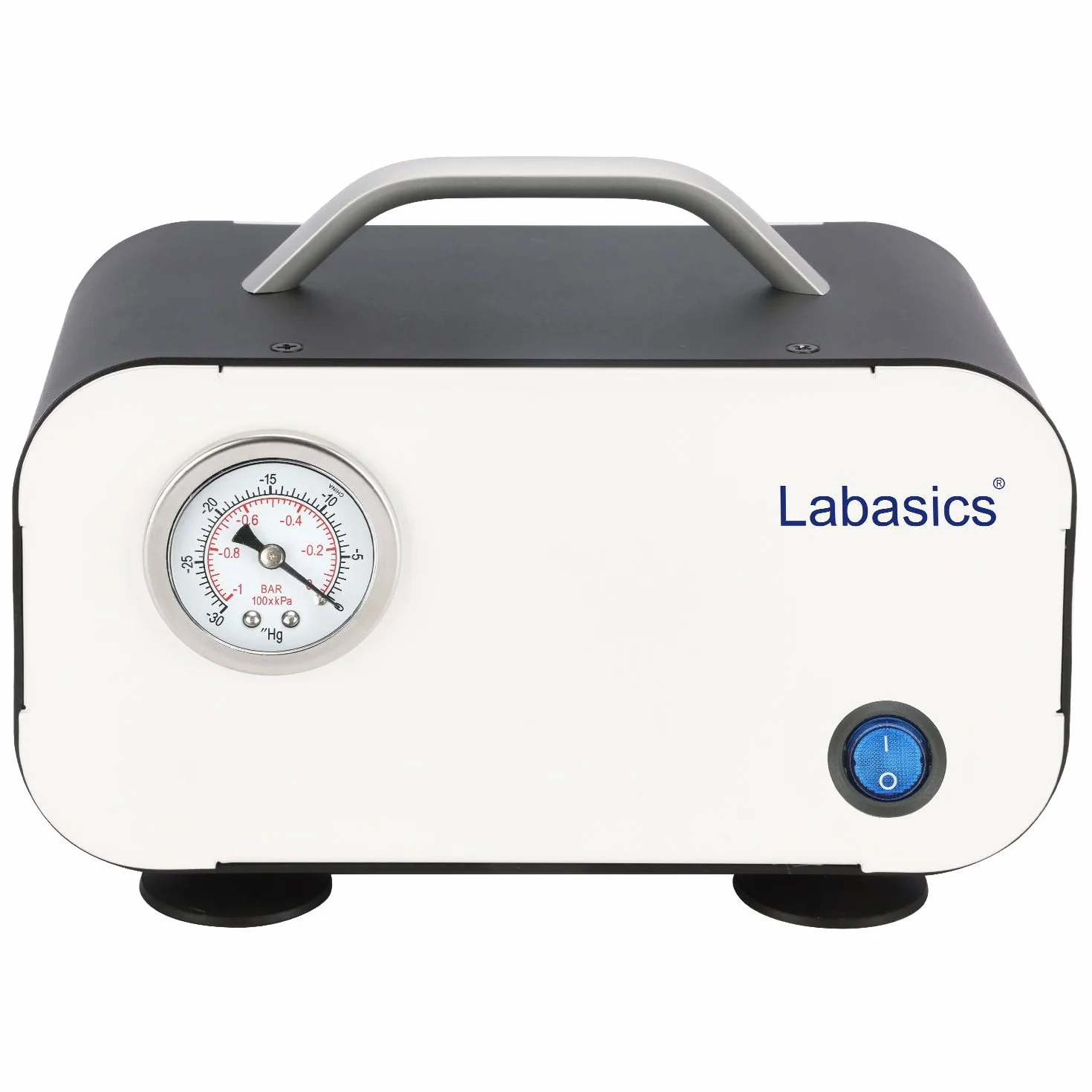 Labasics Membranowa pompa próżniowa, bezolejowa przenośna pompa ciśnieniowa z wydajnością 10 L/min do prac laboratoryjnych z filtracją próżniową i destylacja, 110-220V