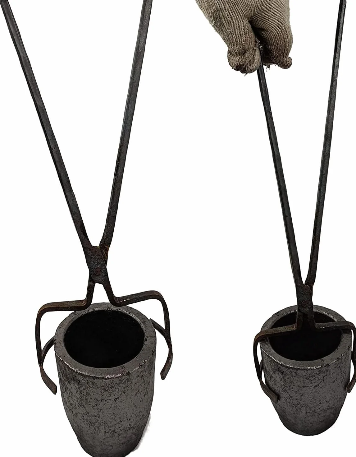 Szczypce tyglowe 4-8 kg, stal o wysokiej wydajności, 48 cm, czarne, narzędzia do odlewania biżuterii