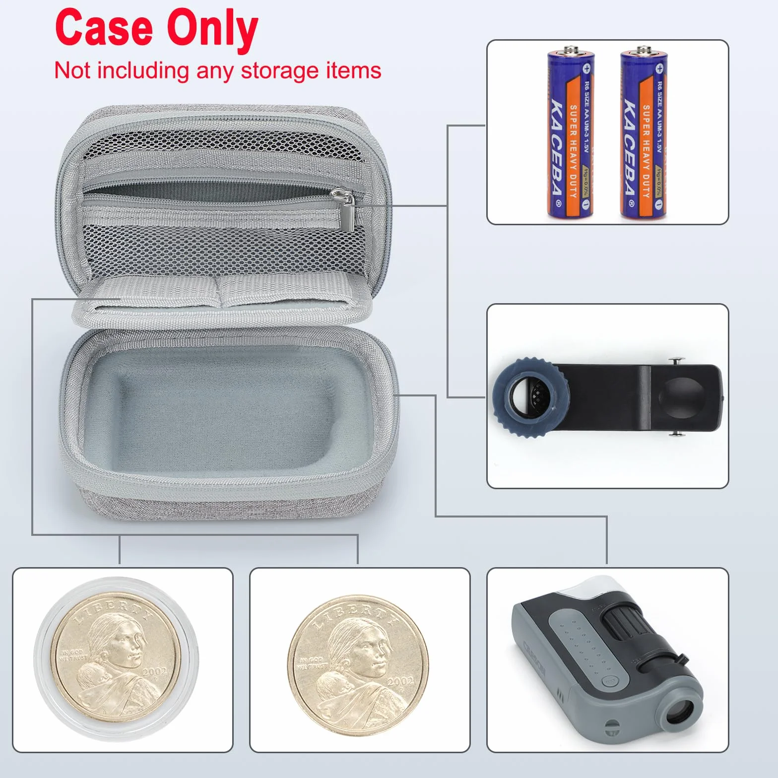 Etui na mikroskop do mikroskopu kieszonkowego Carson MicroBrite Plus 60x-120x LED (MM-300 i MM-350) i do mikroskopu kieszonkowego BEBANG LAKWAR 60x-120x (tylko etui)