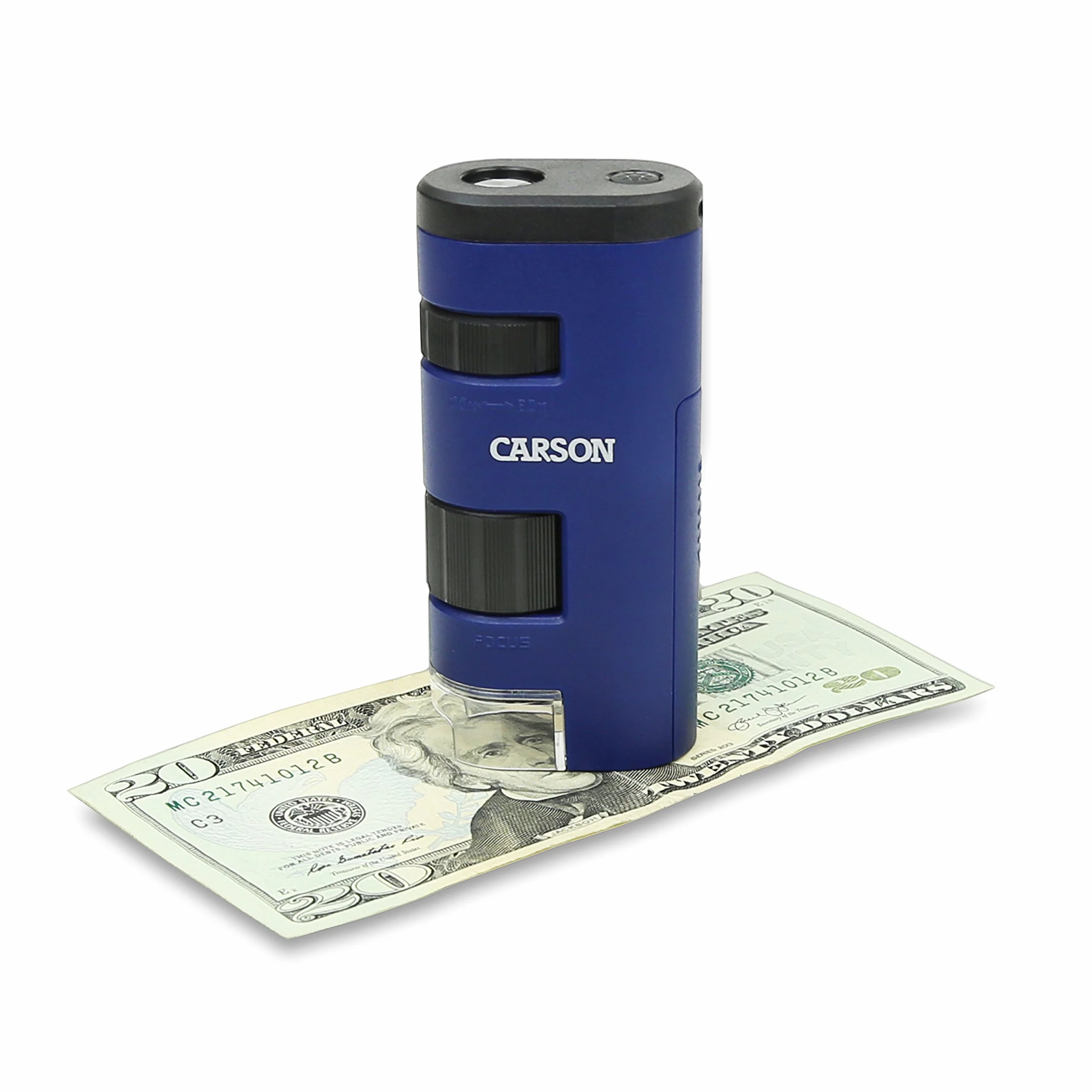 Kieszonkowy Mikroskop Carson Pocket Micro 20x-60x z Podświetleniem LED - Edukacyjna Przenośna Lupa STEM (MM-450)
