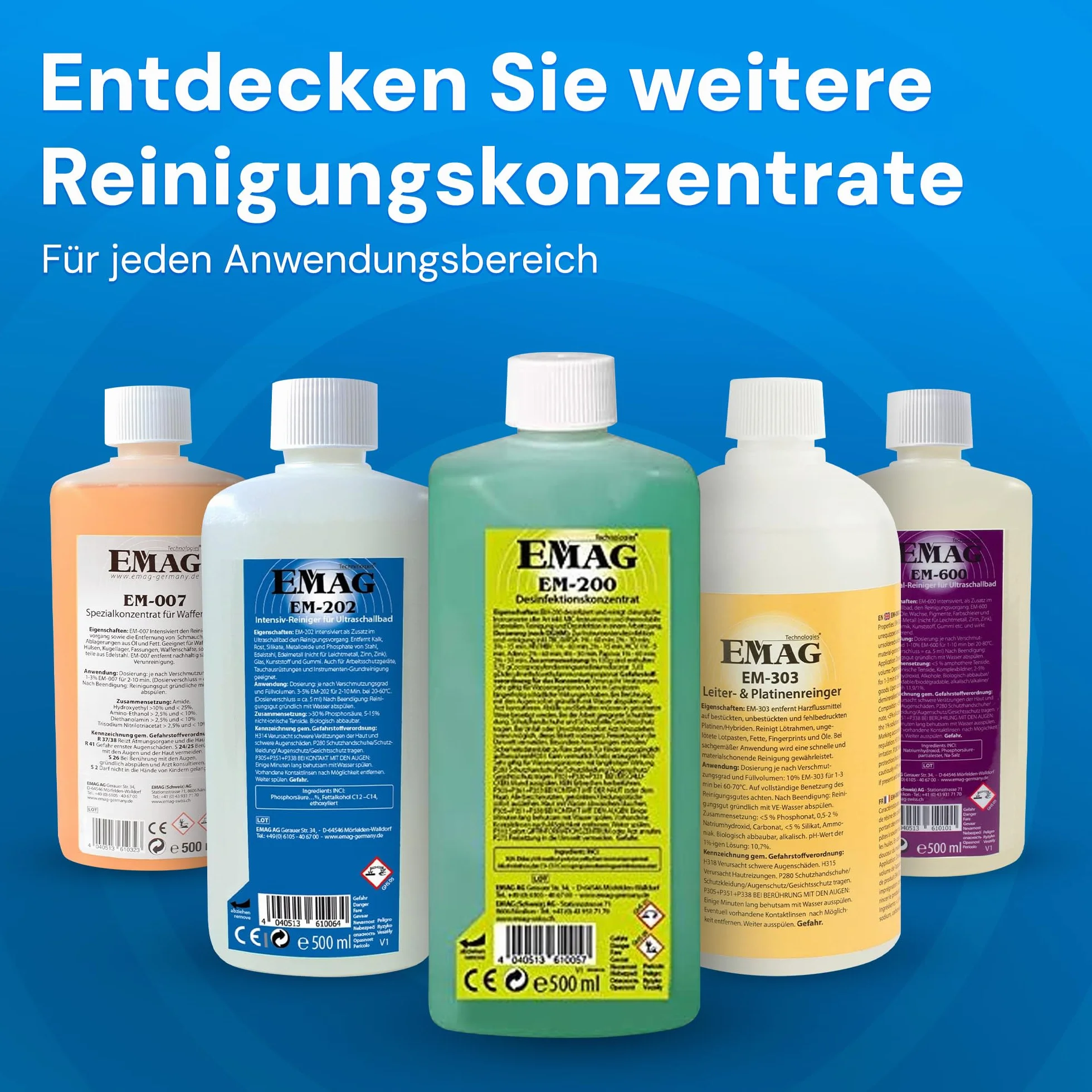 EMAG Środek czyszczący do protetyki EM-060 - do aluminium, stali nierdzewnej i innych materiałów - Usuwa kamień, tlenki, rdza, osad nazębny i inne - 500ml