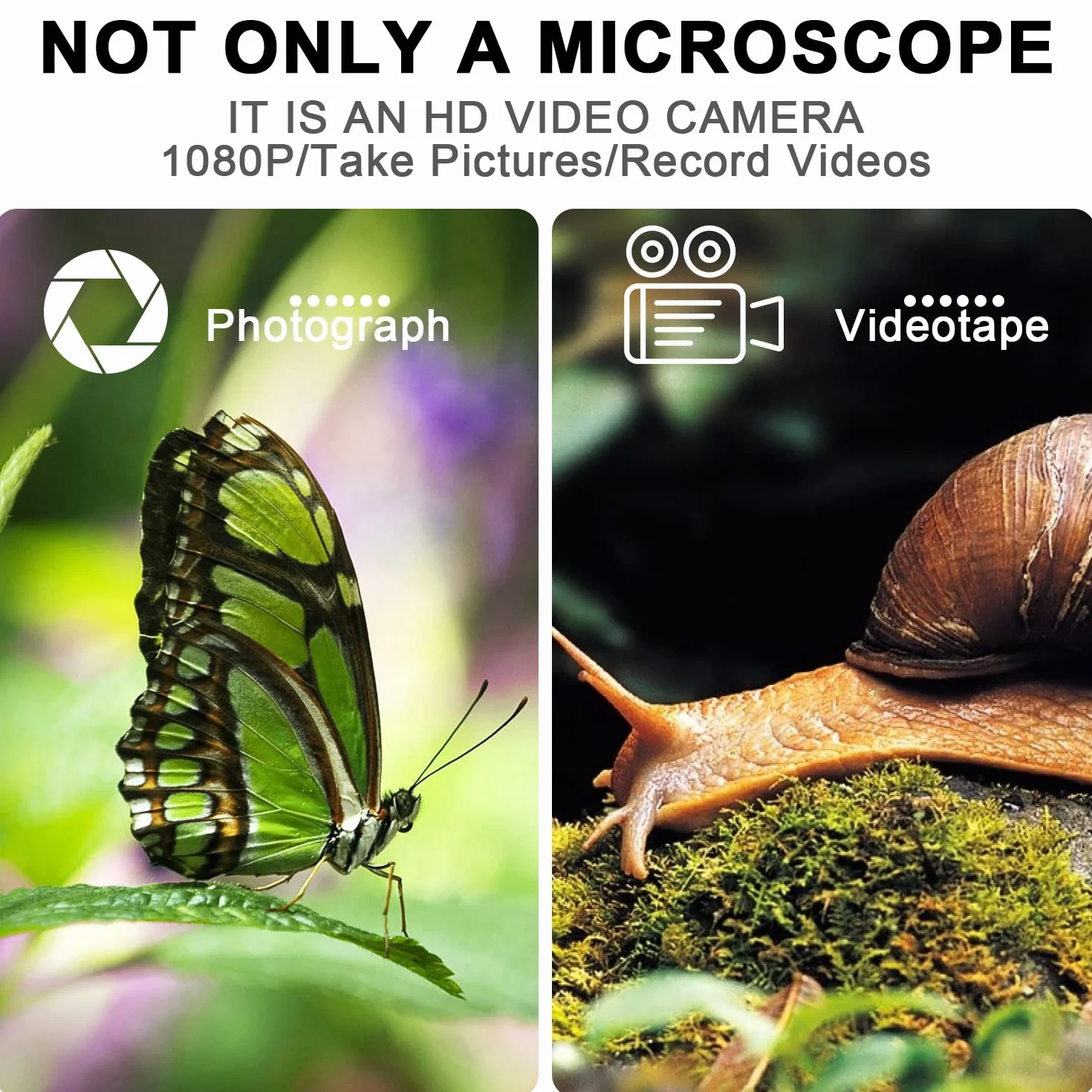 Bezprzewodowy mikroskop cyfrowy 4K 3840 x 2160p, ręczny mikroskop HD, USB, endoskop, powiększenie 40 x 1000 x, kompatybilny z iPhone, iPad, Android, telefonami, tabletami, Windows Mac PC