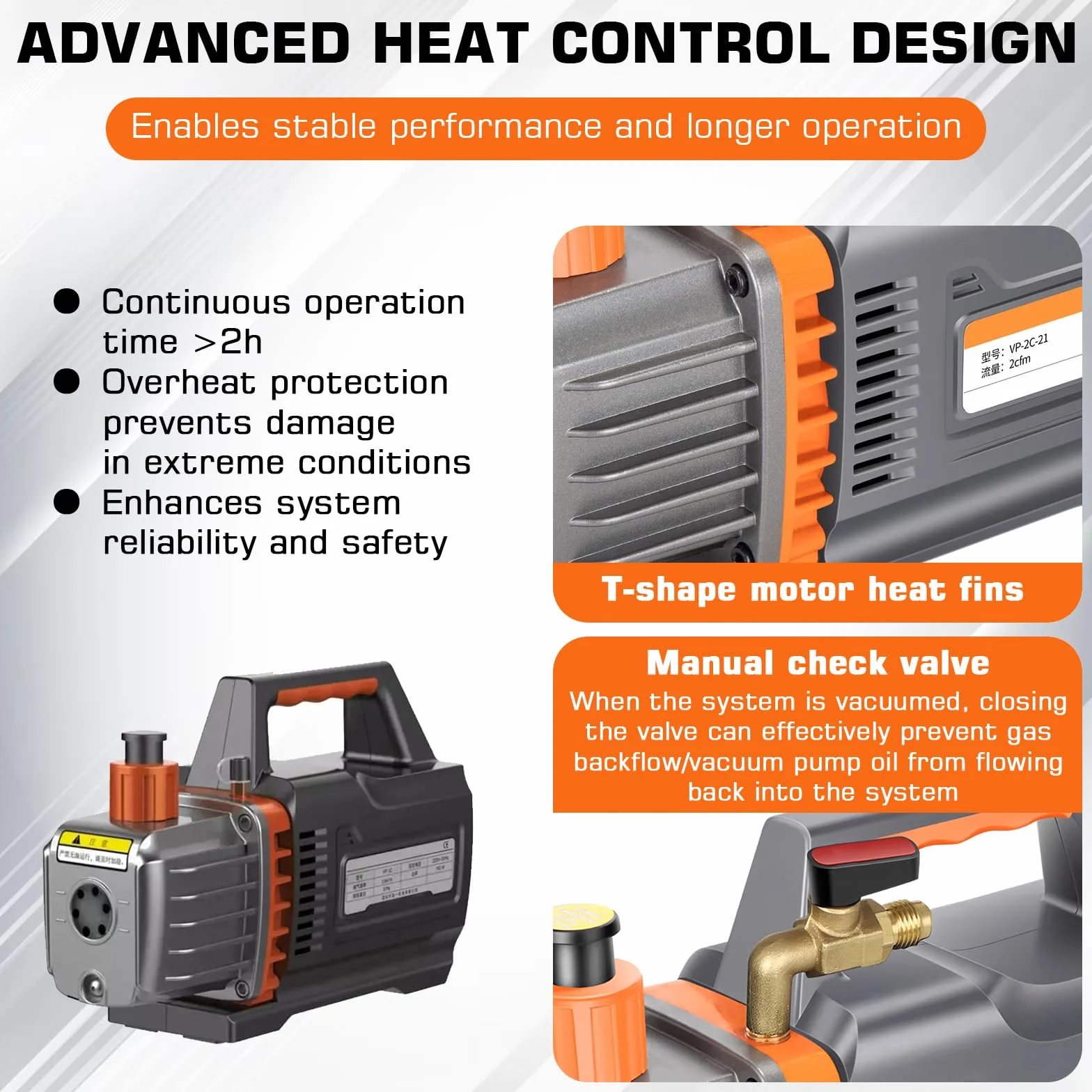 Pompa próżniowa kompatybilna z akumulatorem Mak-ita 18 V, 1-stopniowa, 2CFM, 1/4HP, 5 PA, tester próżniowy do narzędzi chłodniczych i powietrza HVAC AC, odgazowywania żywicy, opakowań próżniowych (bez