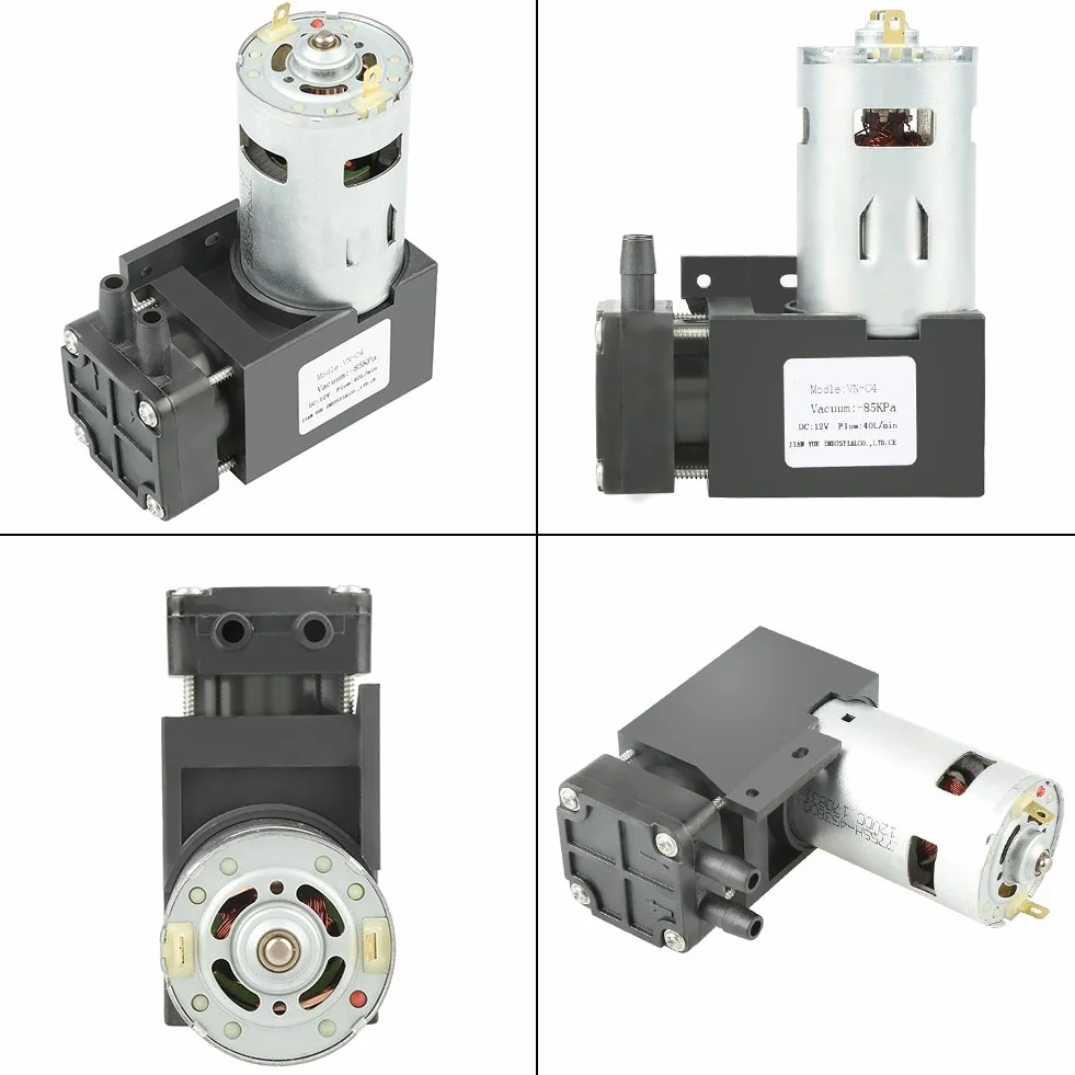 GOTOTOP Mini-pompa próżniowy DC 12 V, 42 W, bezolejowa, przepływ 85 kPa, 40 l/min, biała, automatyczna, tworzywo sztuczne, maszyna do pakowania próżniowego