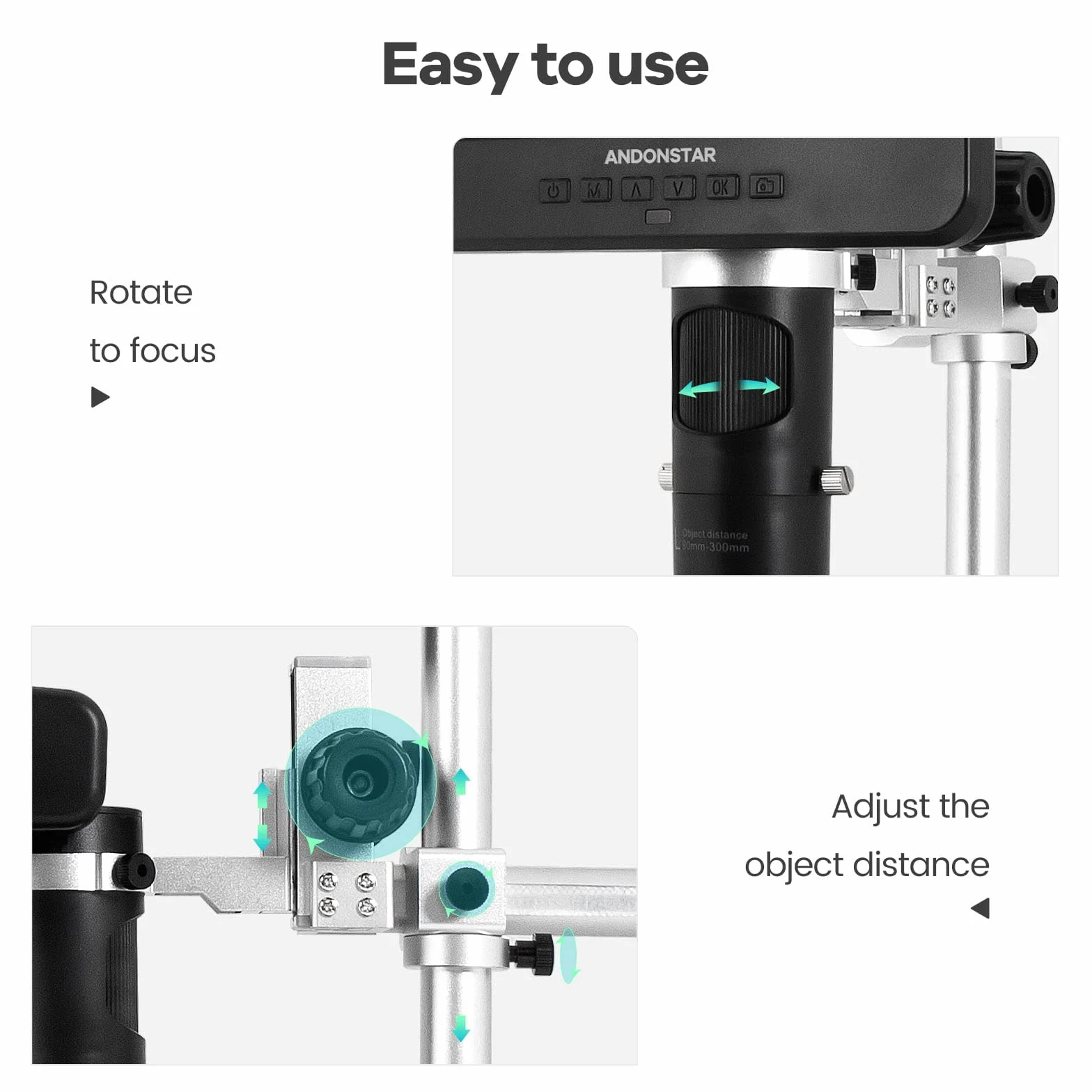 Andonstar AD246 mikroskop cyfrowy dla dorosłych, mikroskop lutowniczy z 3 soczewkami, nagrywanie wideo 1080P FHD, 7-calowy LCD 500x, mikroskop monetowy, zestaw mikroskopu biologicznego z kartą 32 GB, przygotowane slajdy